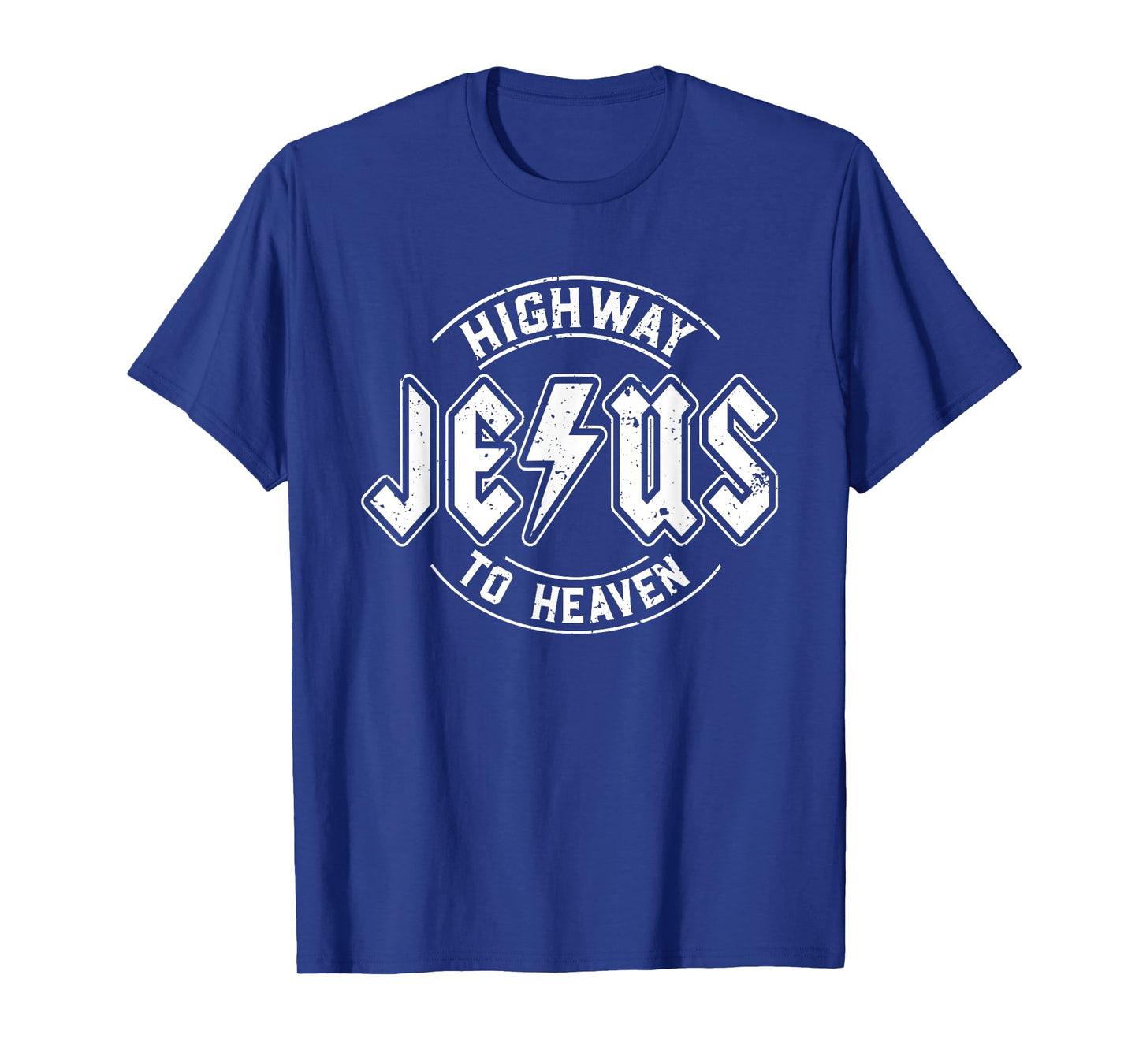 Retro Rock Style Christian Faith Highway to Heaven Jesus T-Shirt