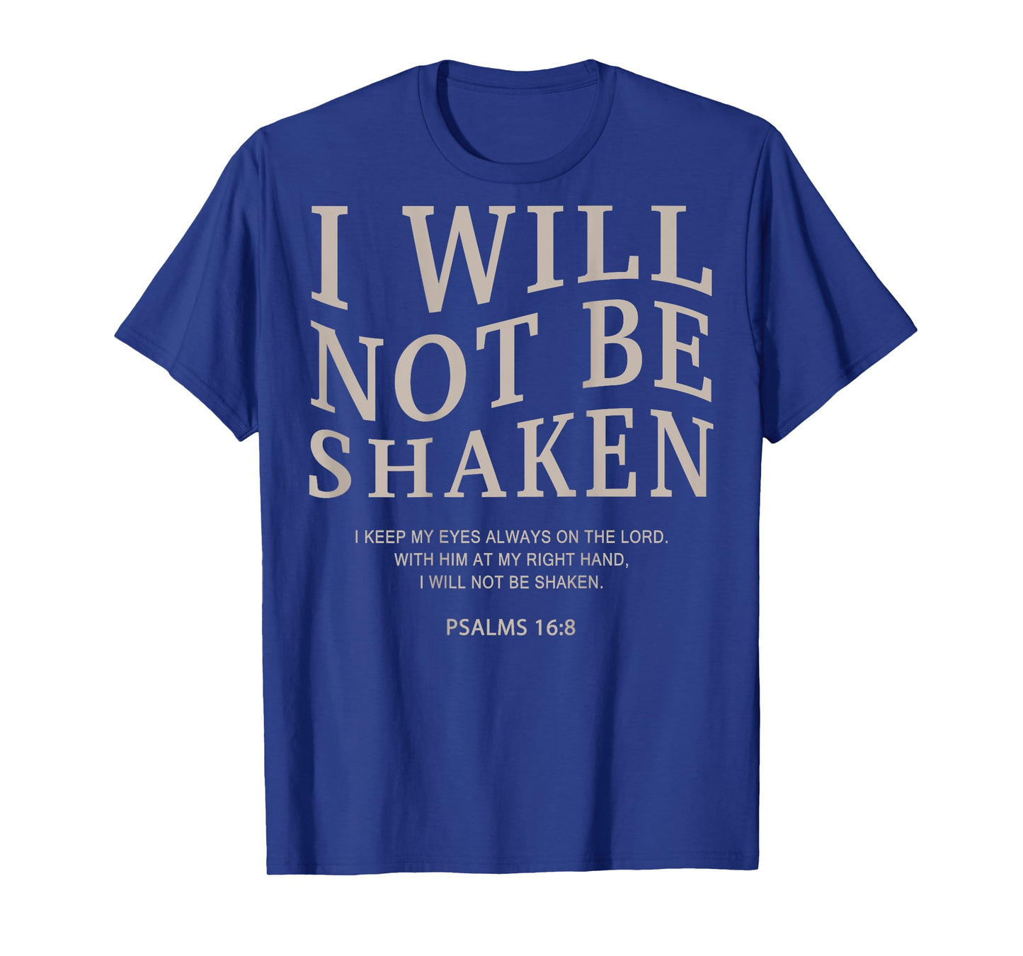 Men I Will Not Be Shaken Christian Teen Girl Women Jesus T-Shirt