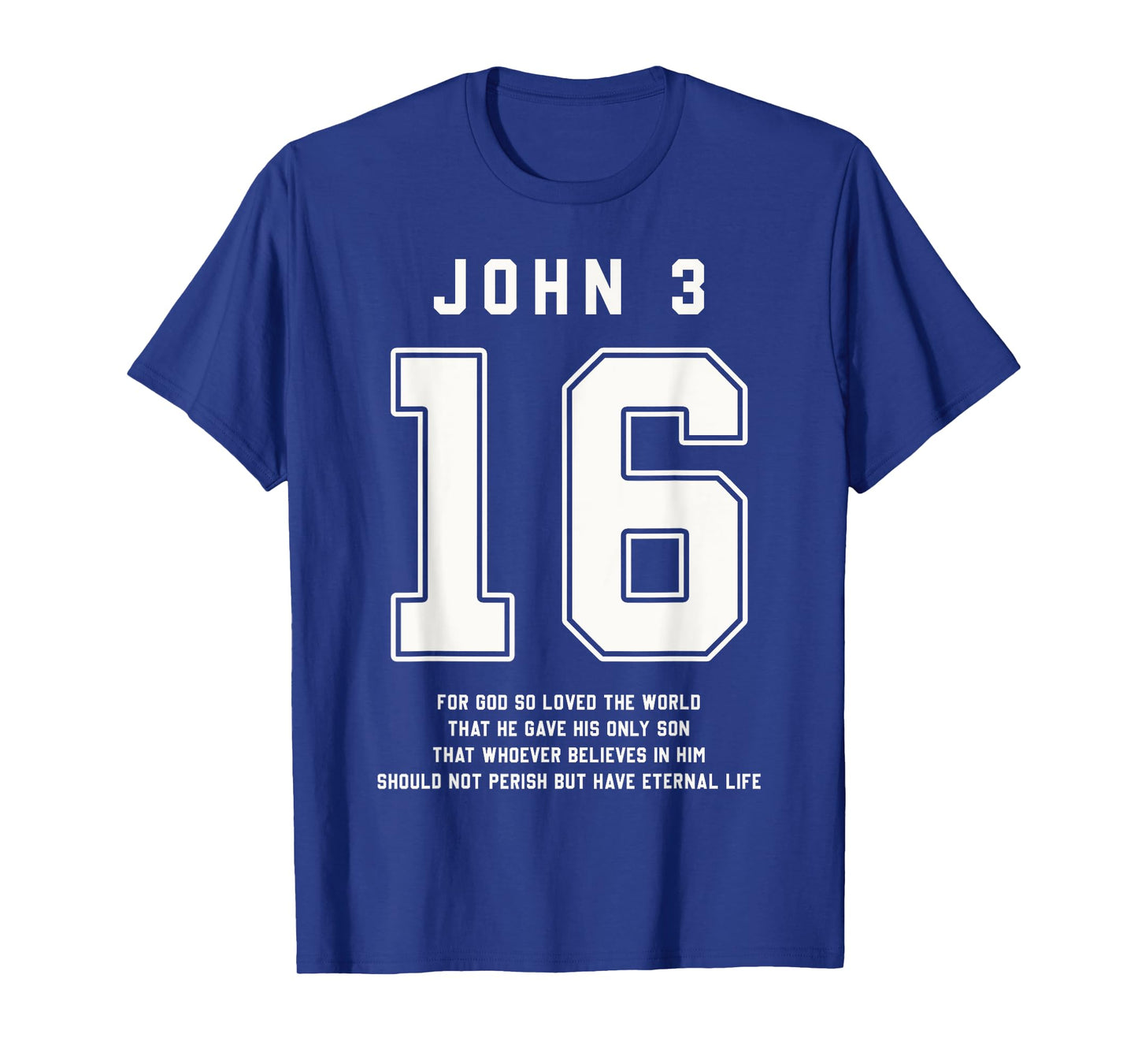 John 3:16 Bible Verse Team Sports Jersey Christian T-Shirt