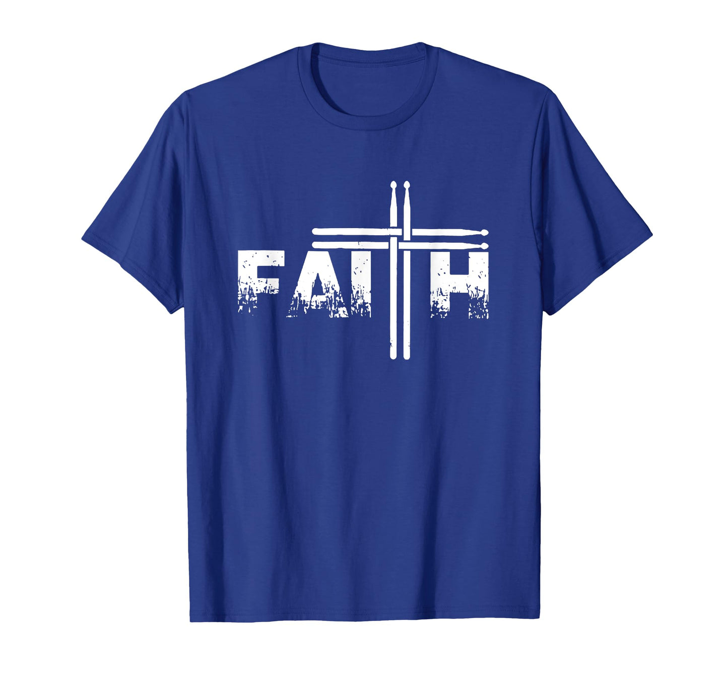 Faith Drum Stick Cross Christian God Jesus Fun Drummer T-Shirt