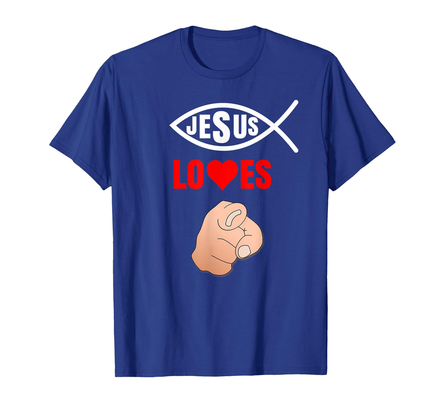 Ichthys Jesus loves you - Christian Ichthus Fish Ichthys4m3 T-Shirt