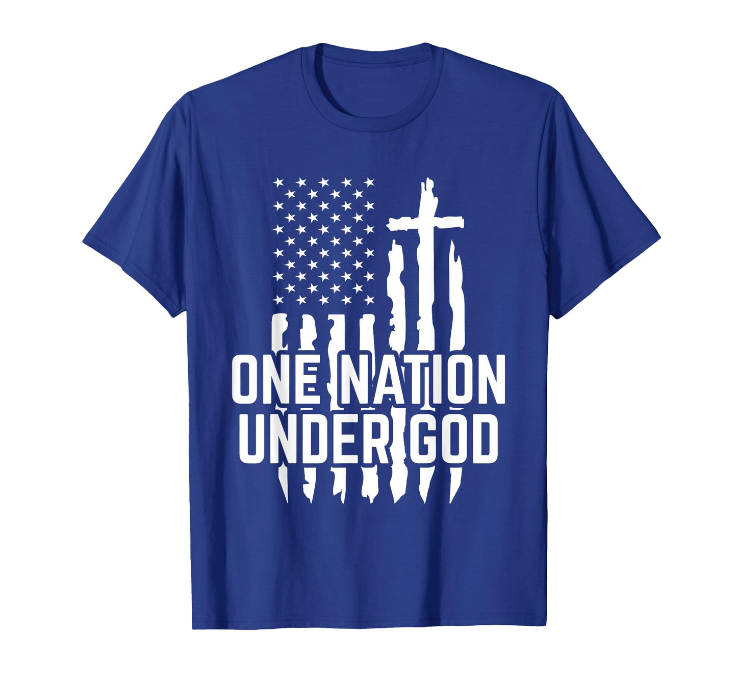 One Nation Under God Jesus Blessed American Flag T-Shirt