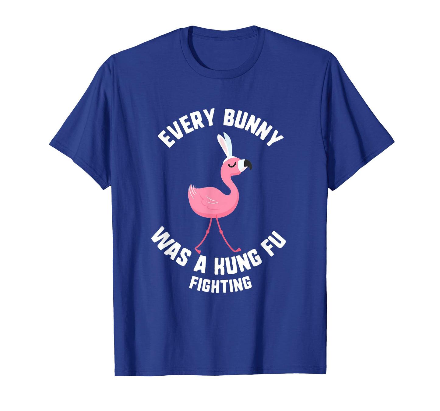 Easter Every Bunny Was A Kung Fu Fighting Flamingo Kids T-Shirt