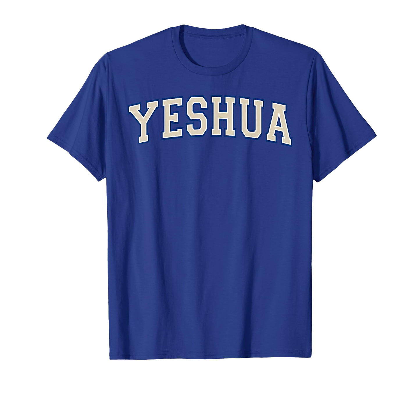 Yeshua Christian Messianic Jesus Name Blue Varisty Letters T-Shirt