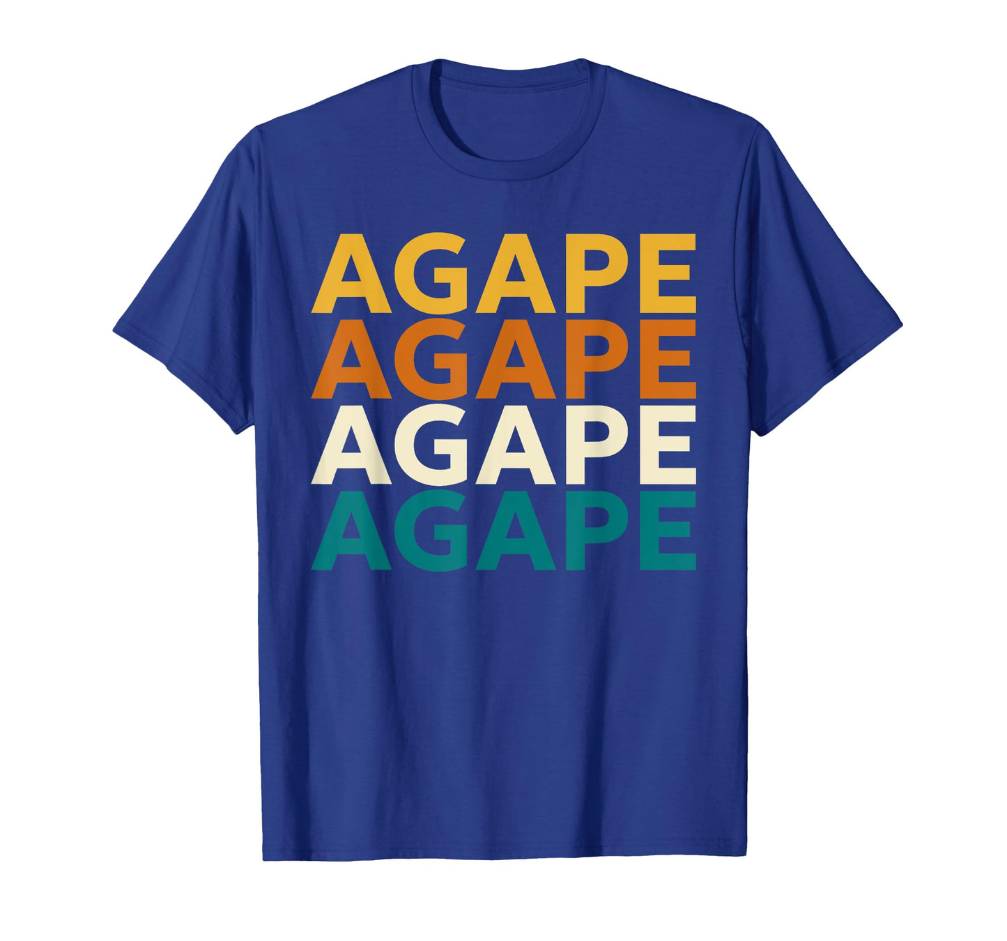 Agape Christian Unconditional Love Retro Repeating Design T-Shirt