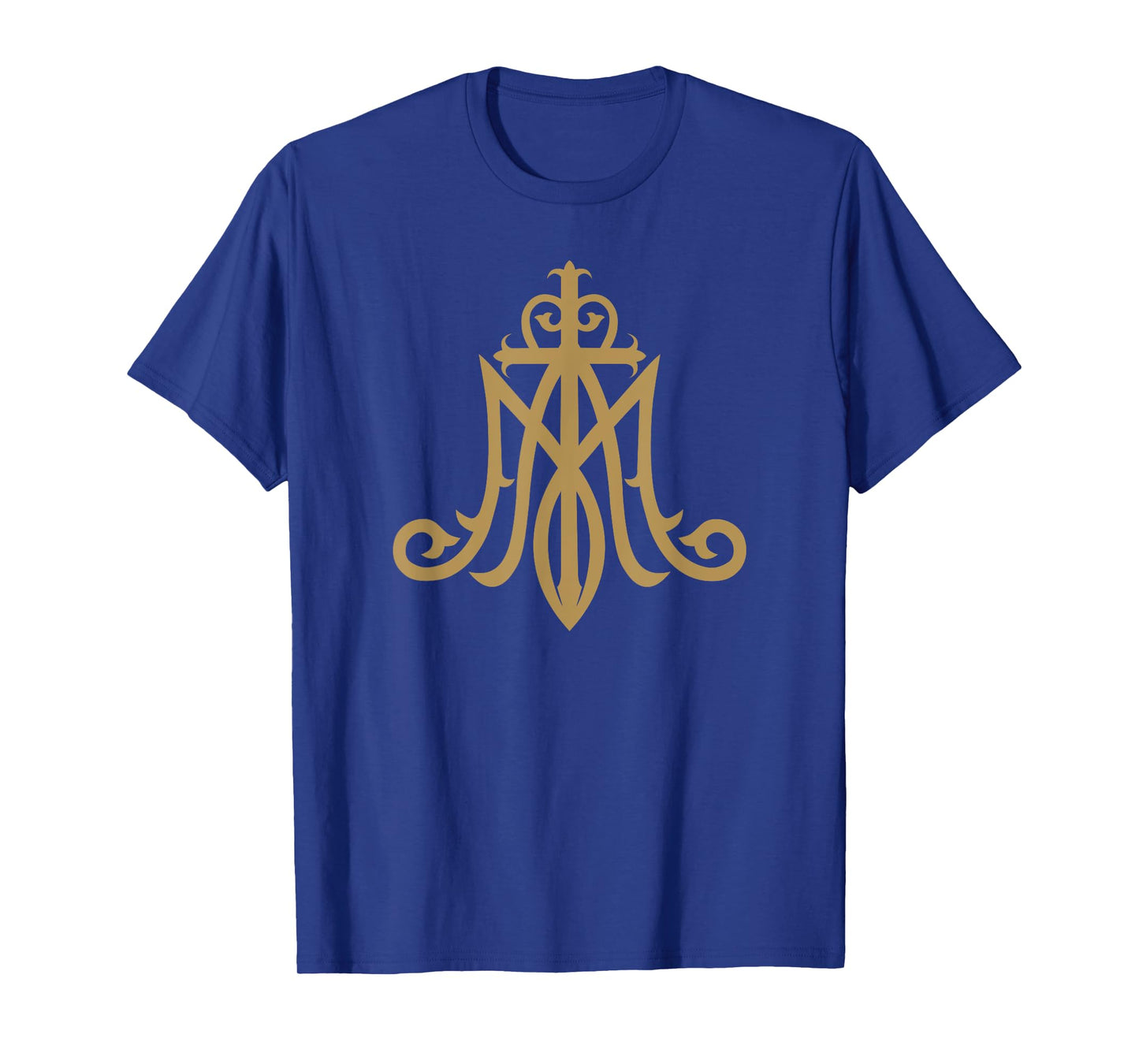 Virgin Mary Insignia Ave Maria Monogram Catholic T-Shirt
