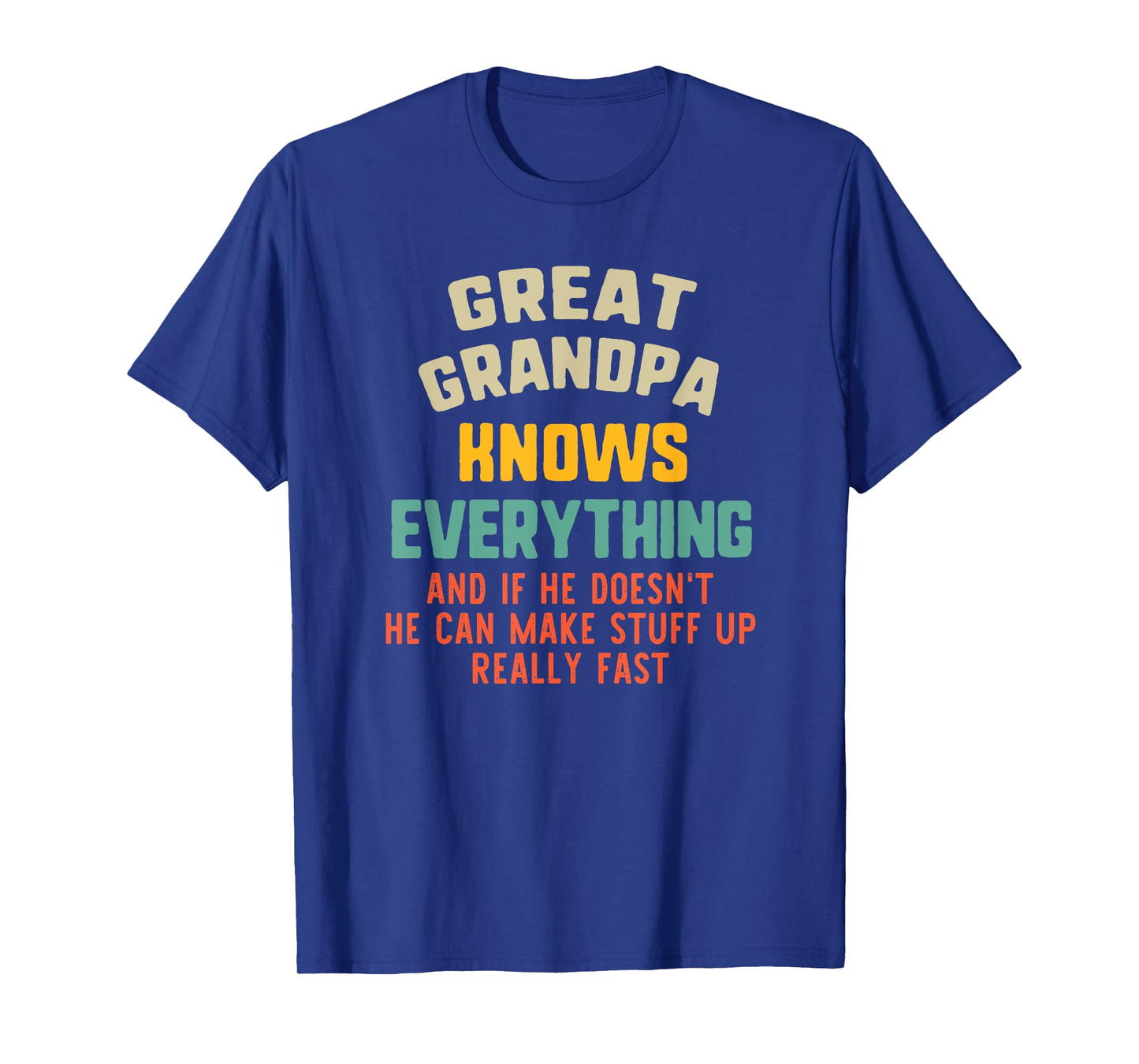 Great Grandpa Knows Everything Vintage Grandpa Funny T-Shirt