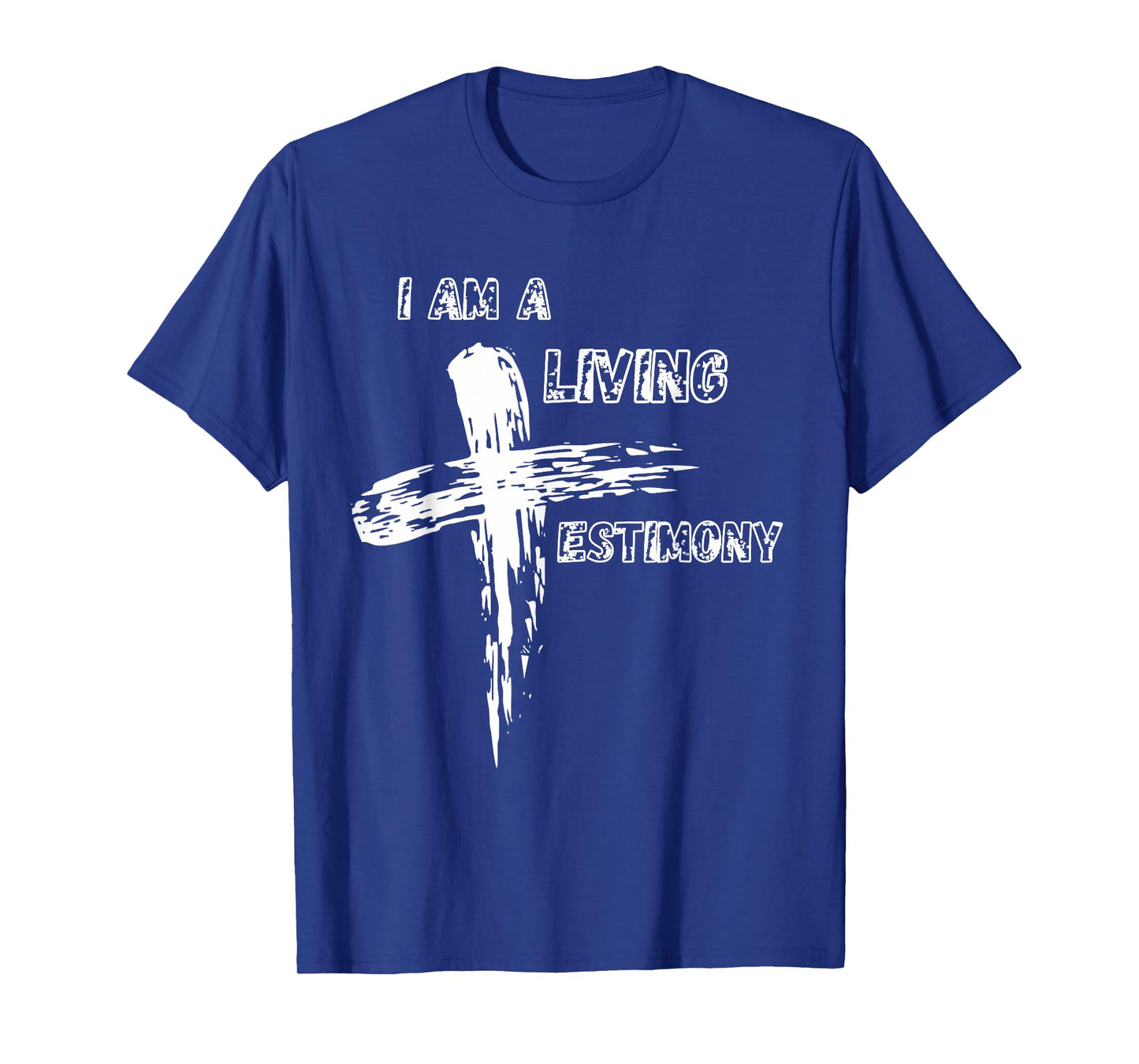 Christian Cross of Jesus I Am A Living Testimony Graphic T-Shirt
