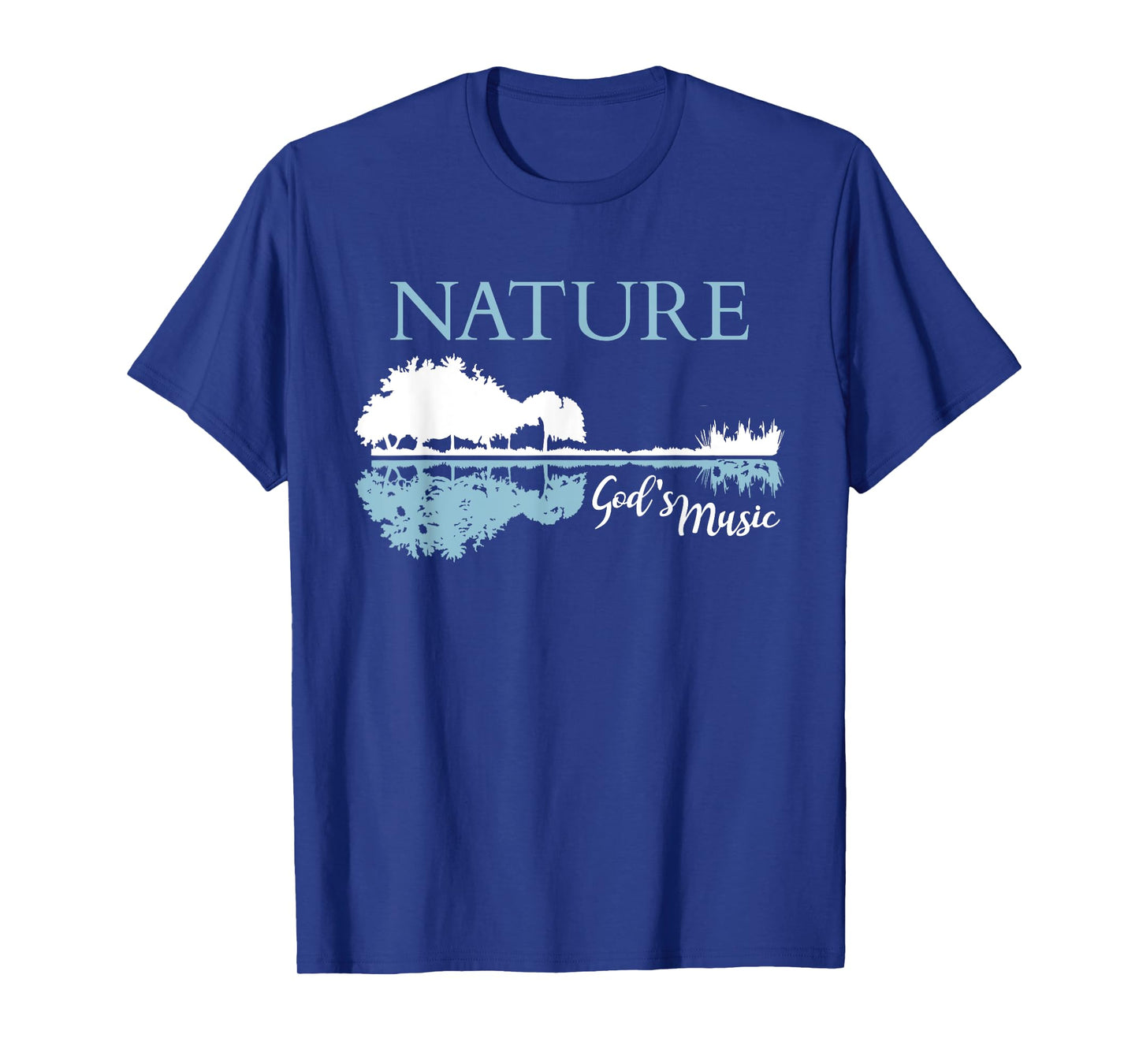 Nature God's Music Christian Outdoors Musician Guitar Lake T-Shirt