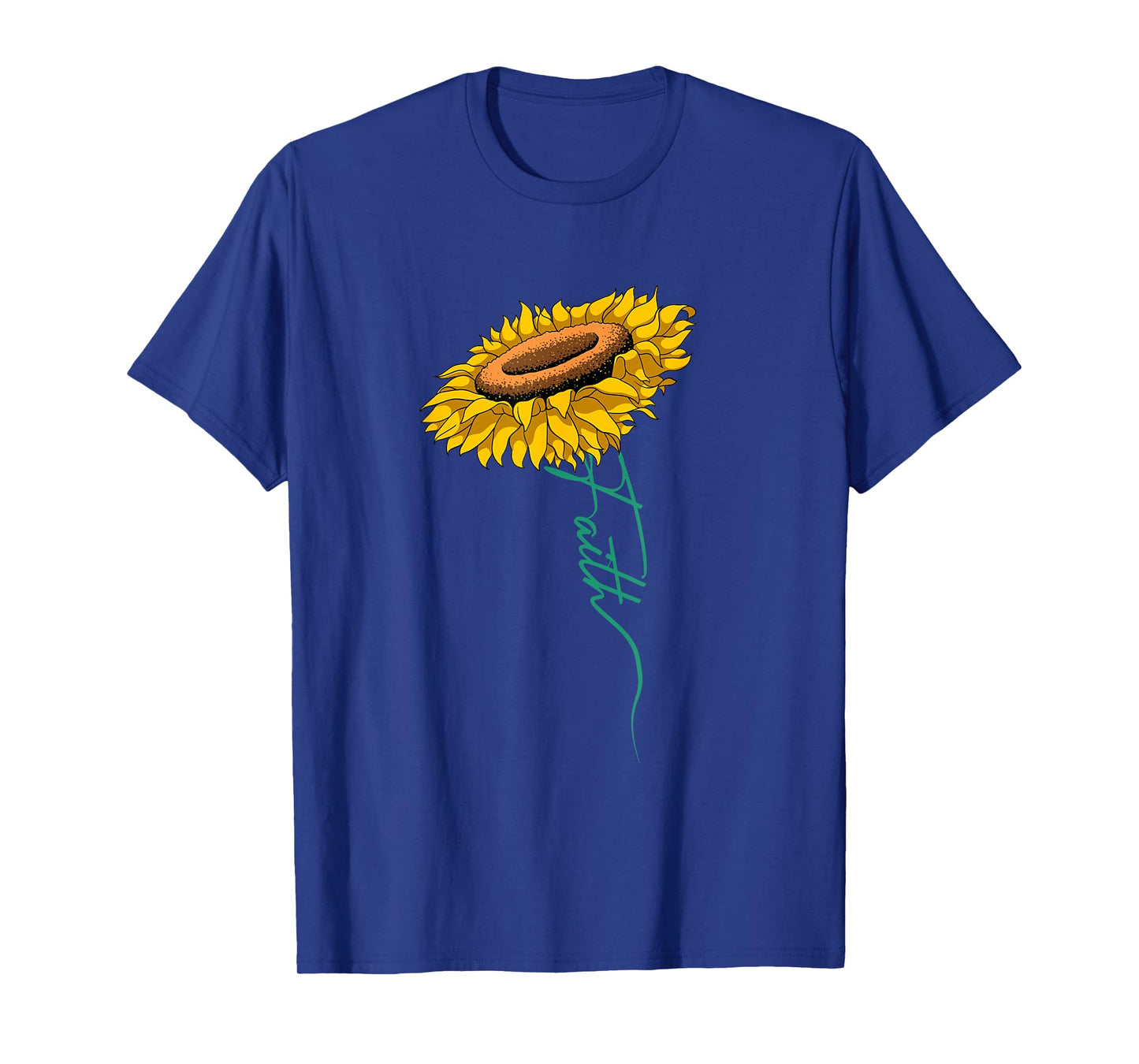 Sunflower Faith Blessed Jesus Sunflower Religious Christian T-Shirt