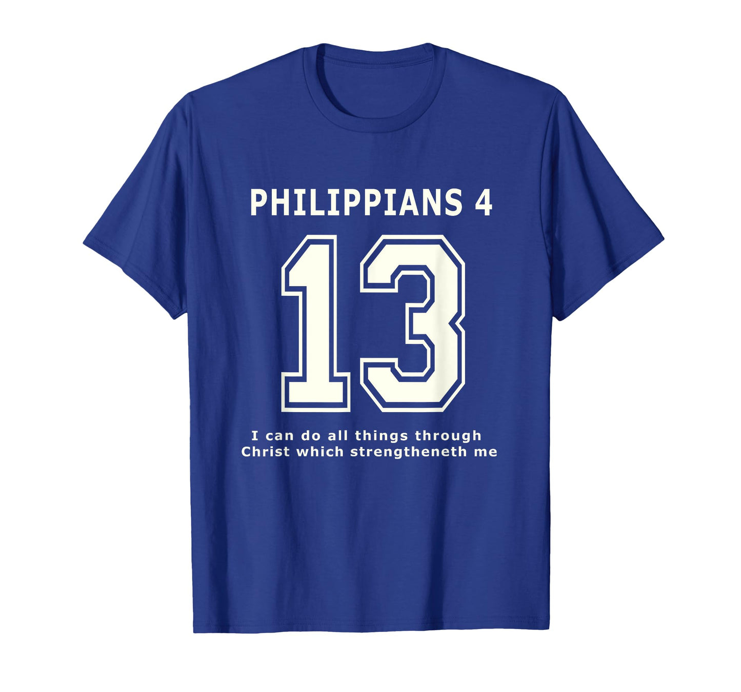 Philippians 13 Team Sports Bible Verse Christian Jersey T-Shirt