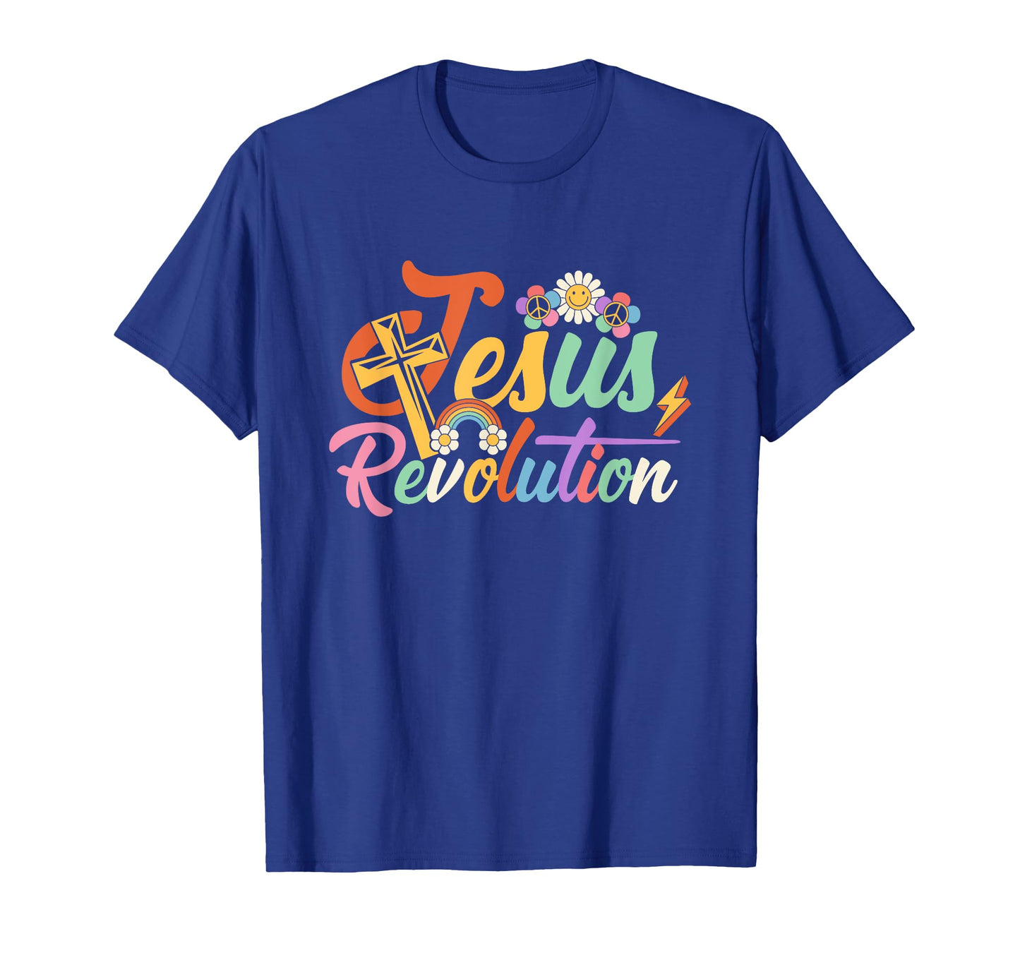 Jesus Revolution Groovy Flower Vintage Christian Faithcross T-Shirt