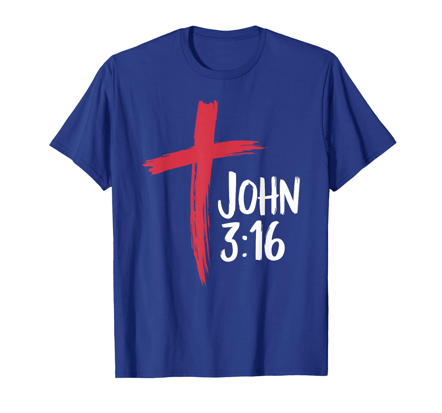 John 3:16 Distressed Cross Graphic T-Shirt