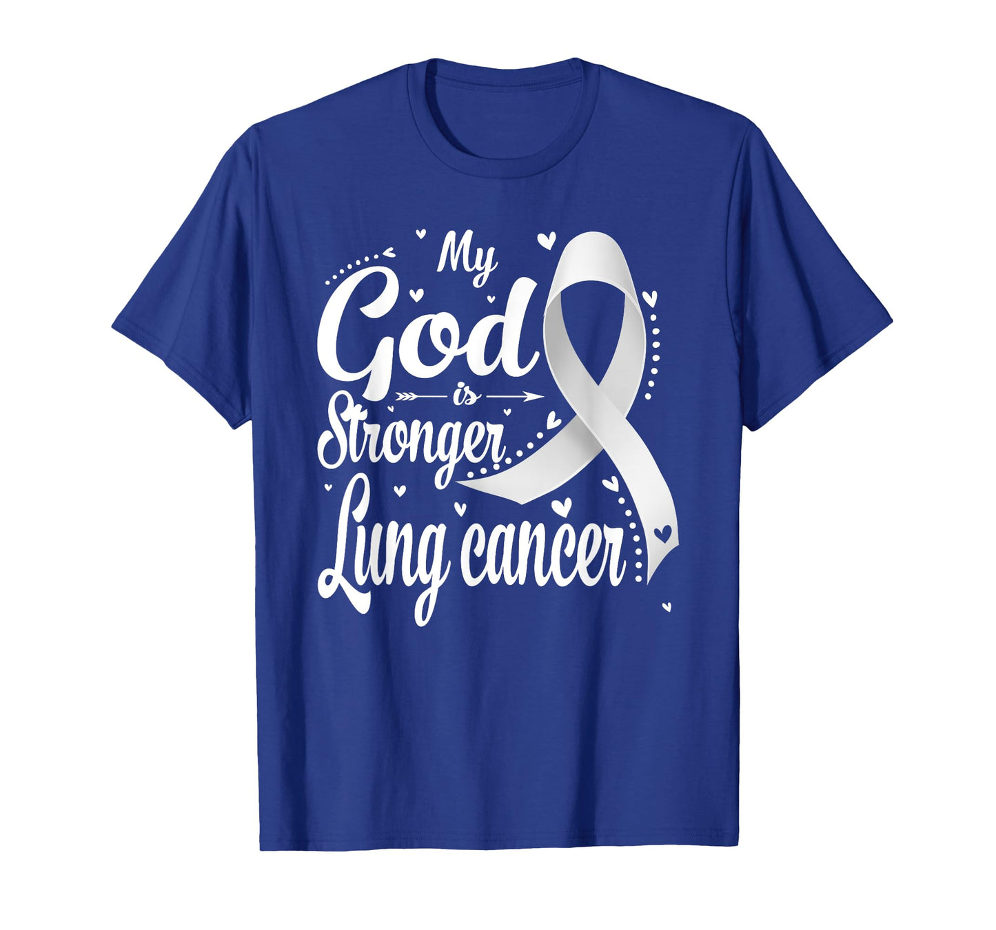My God is Stronger Than Lung Cancer Awareness Warrior T-Shirt