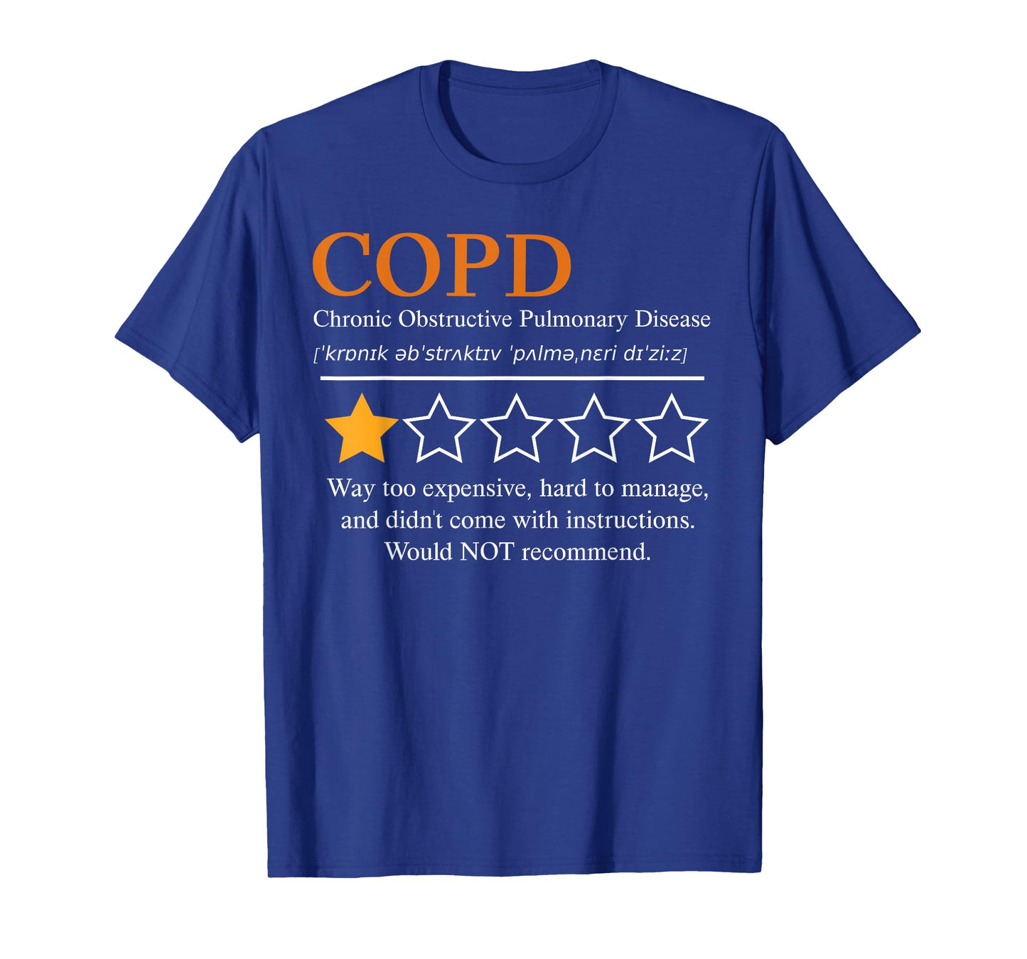 COPD Awareness Pulmonary Lung Disease Emphysema Warrior 2025 T-Shirt