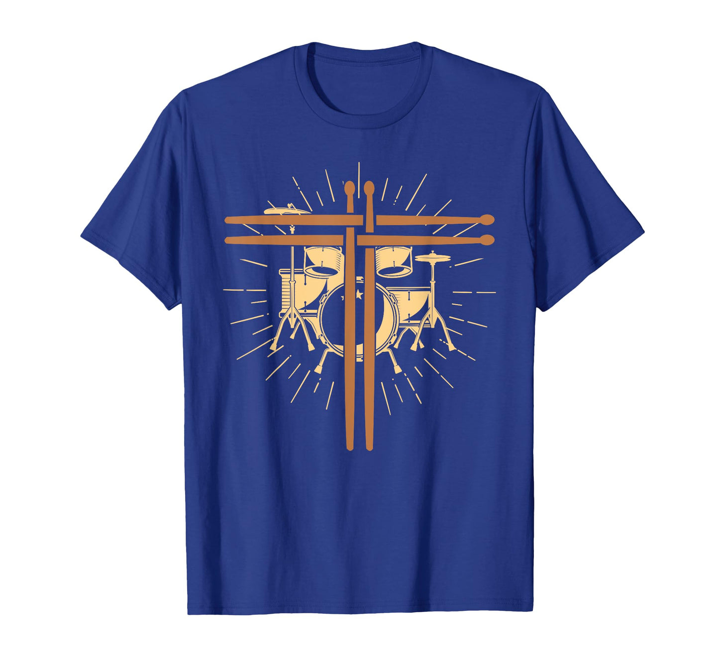 Christian Drummer Drum Sticks Cross Religious Band Drummer T-Shirt