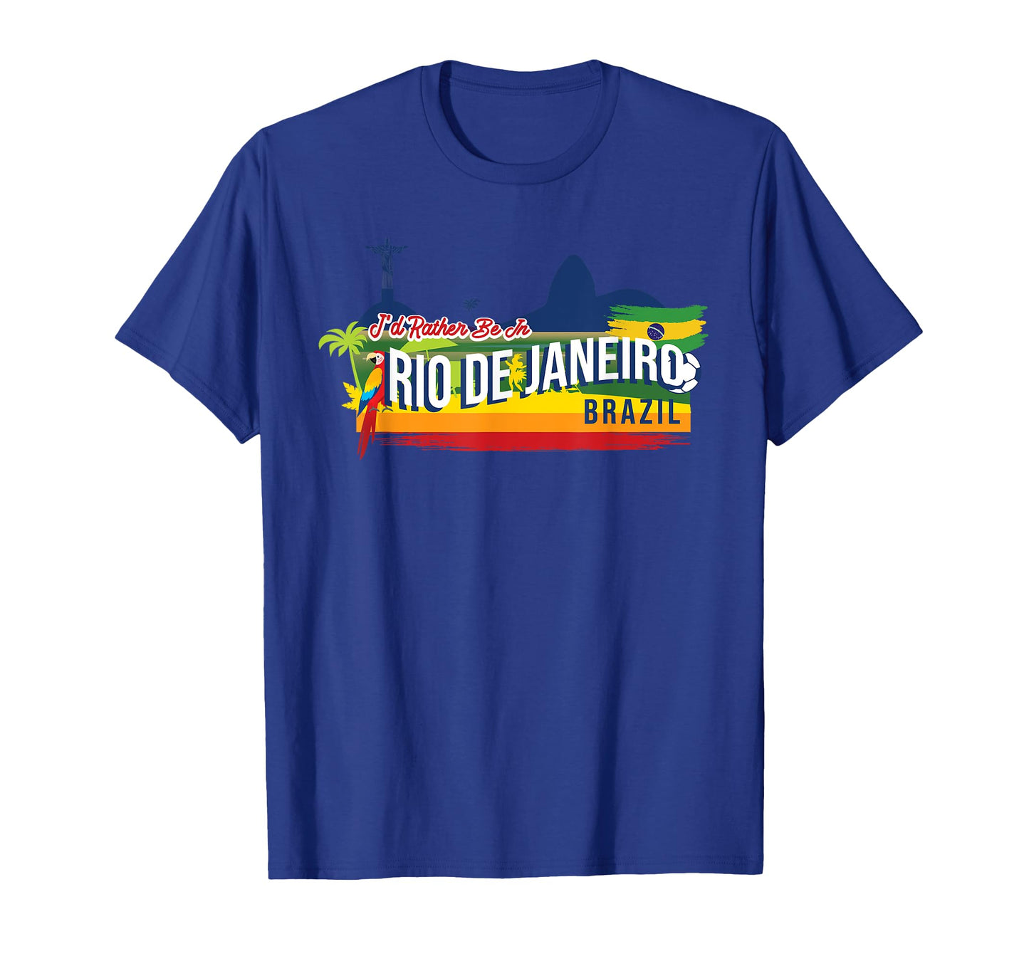 I'd Rather Be In Rio De Janeiro Brazil Vintage Souvenir T-Shirt