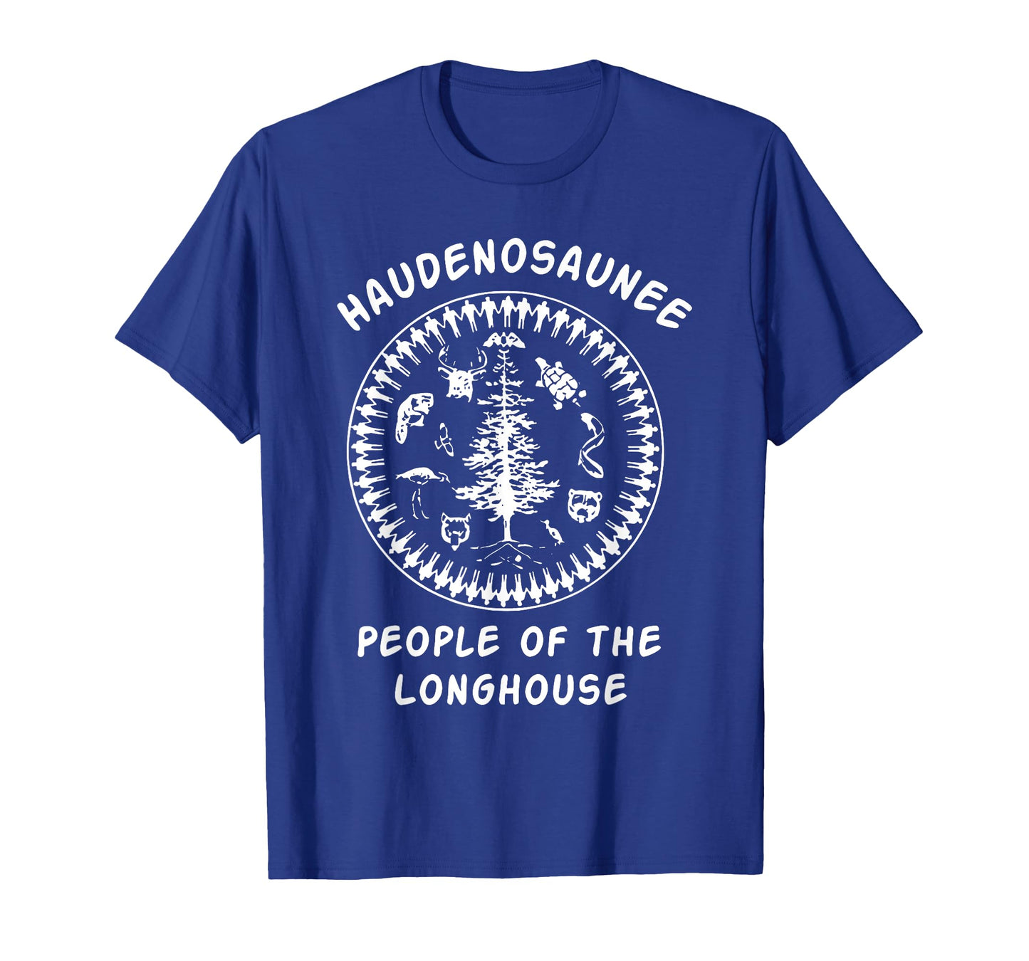 HAUDENOSAUNEE PEOPLE OF THE LONGHOUSE T-Shirt, Small, Black