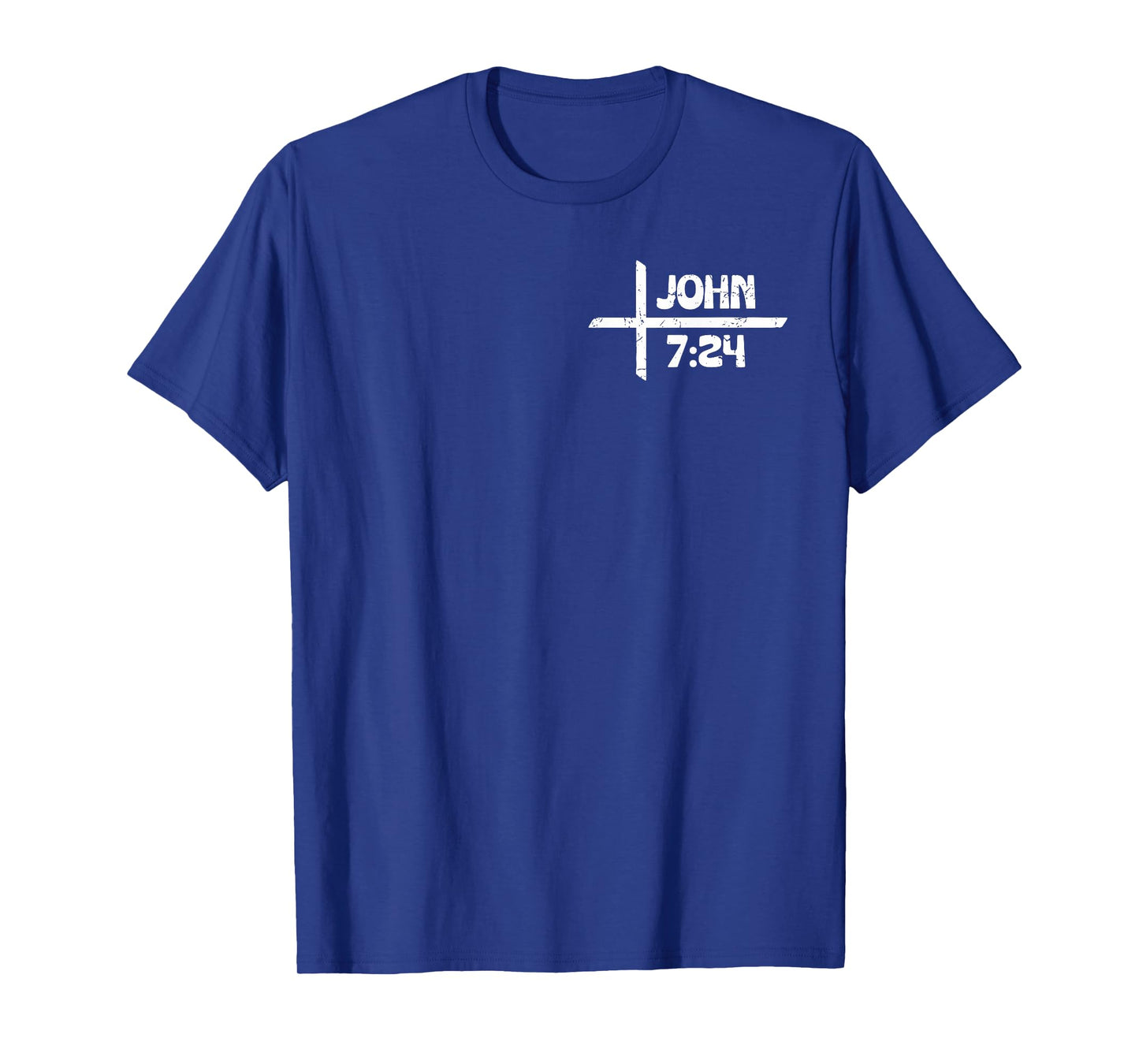Retro Christian and Tattooed John 7:24 - Front and Back T-Shirt
