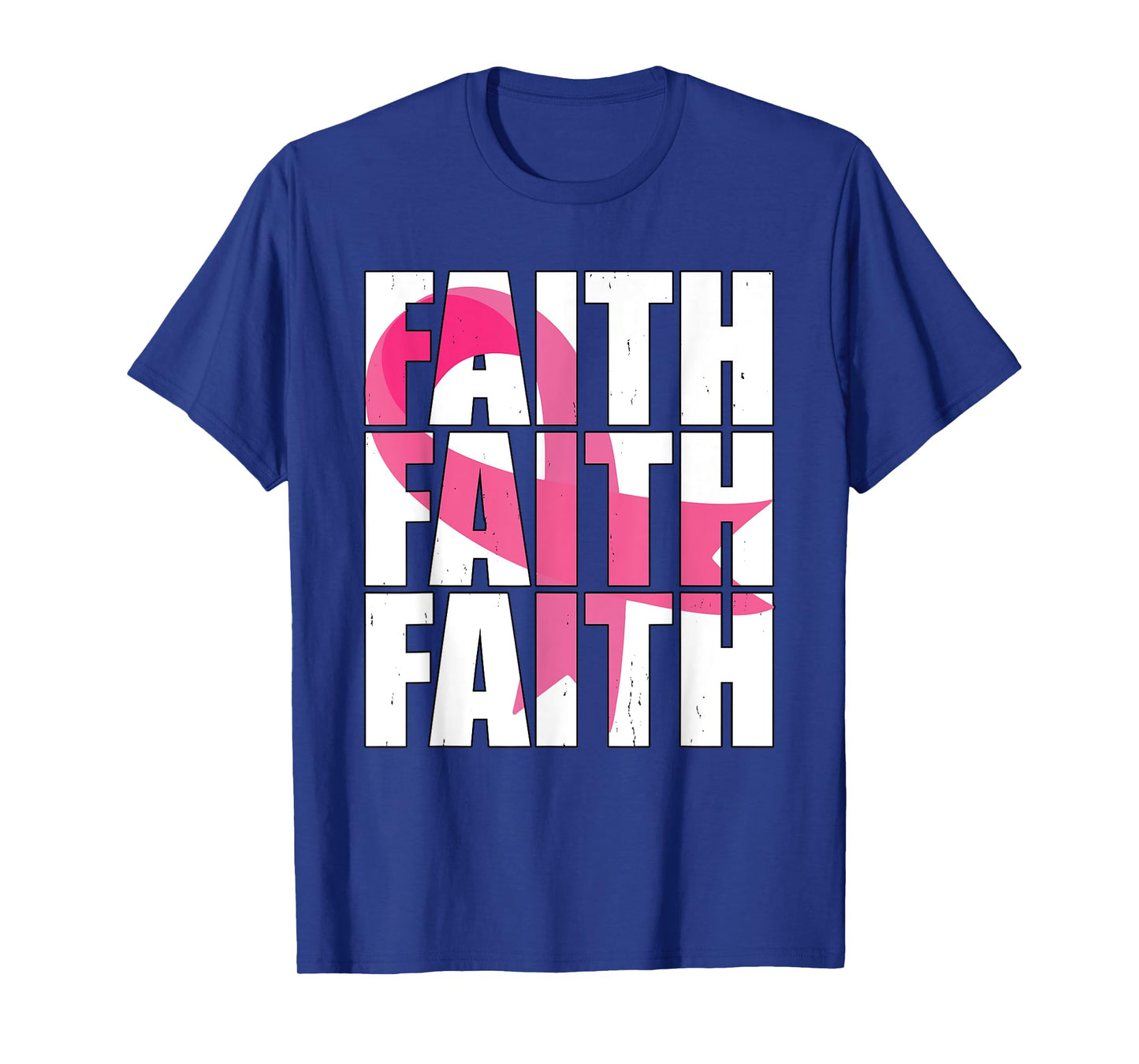 Faith Hope Love Pink Ribbon Breast Cancer Survivor Support T-Shirt