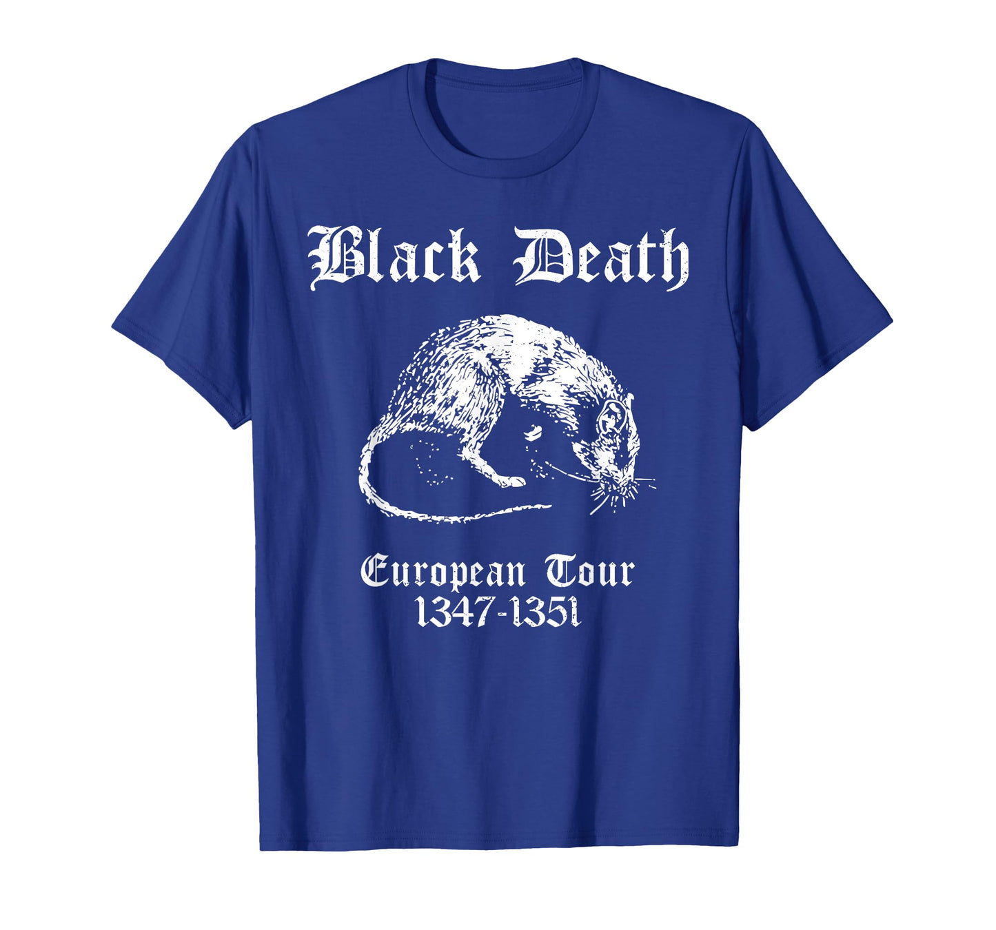 Retro Black Death European Tour Plague Rat Medieval History T-Shirt