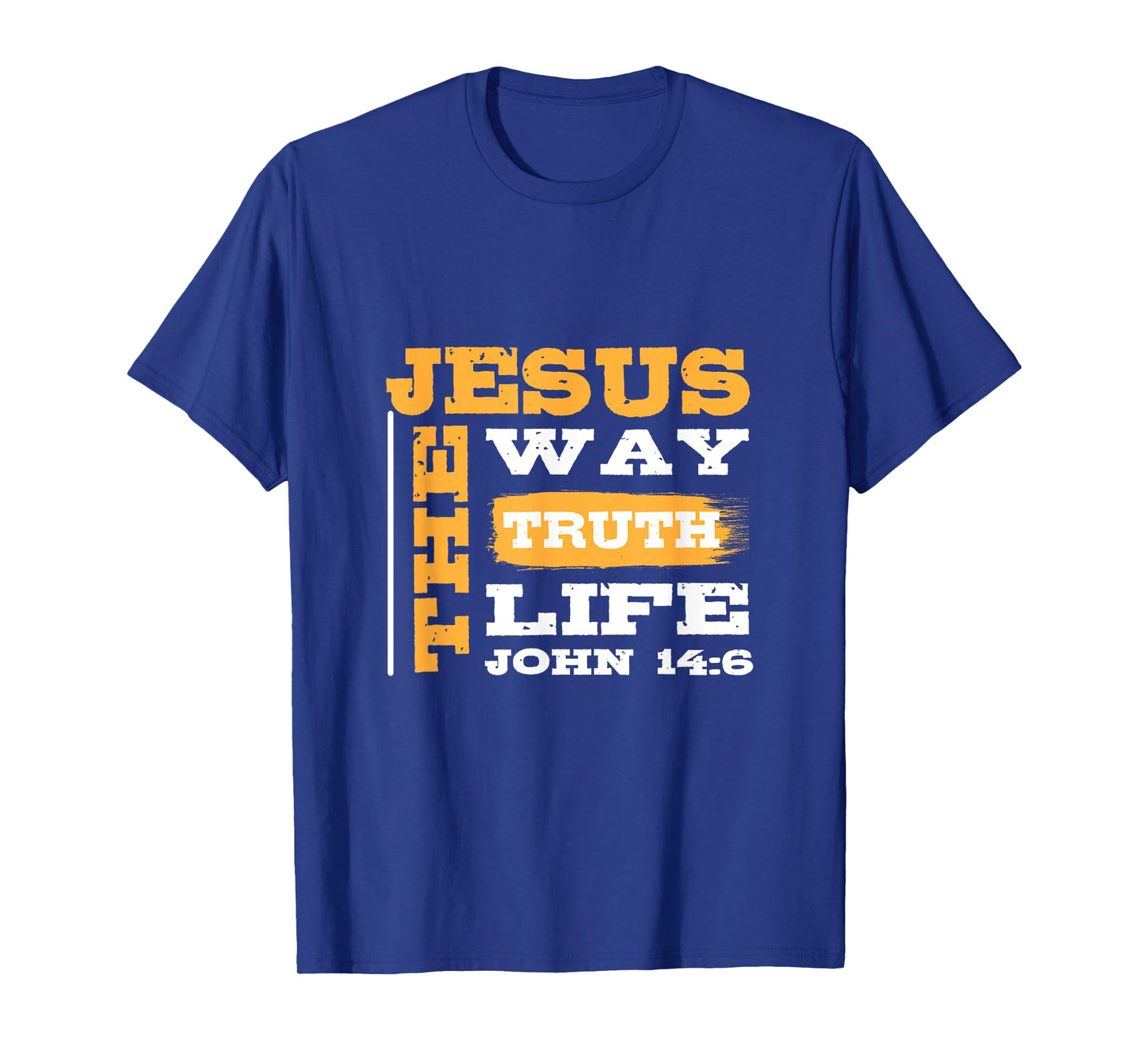 John 14:6 Jesus Way Truth Life Christian Cross Patriotic T-Shirt