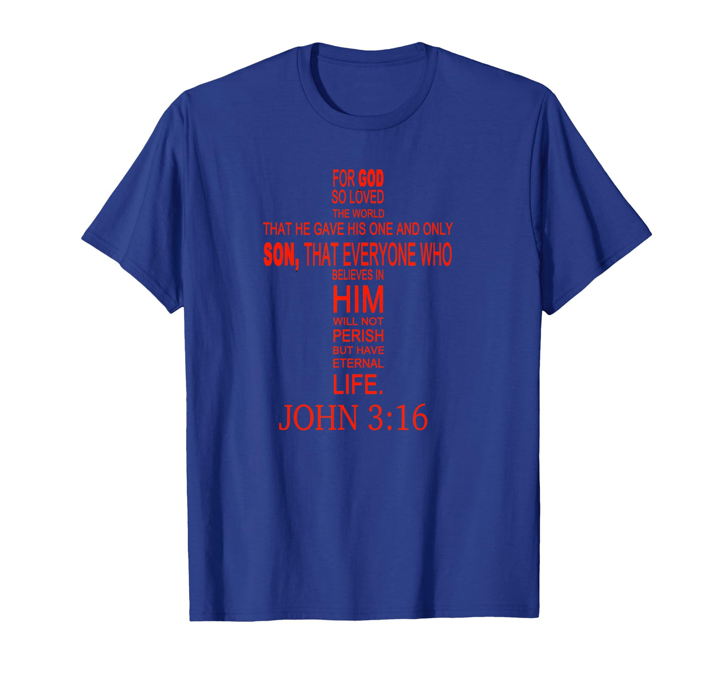 John 3:16 Cross Word Art T-Shirt