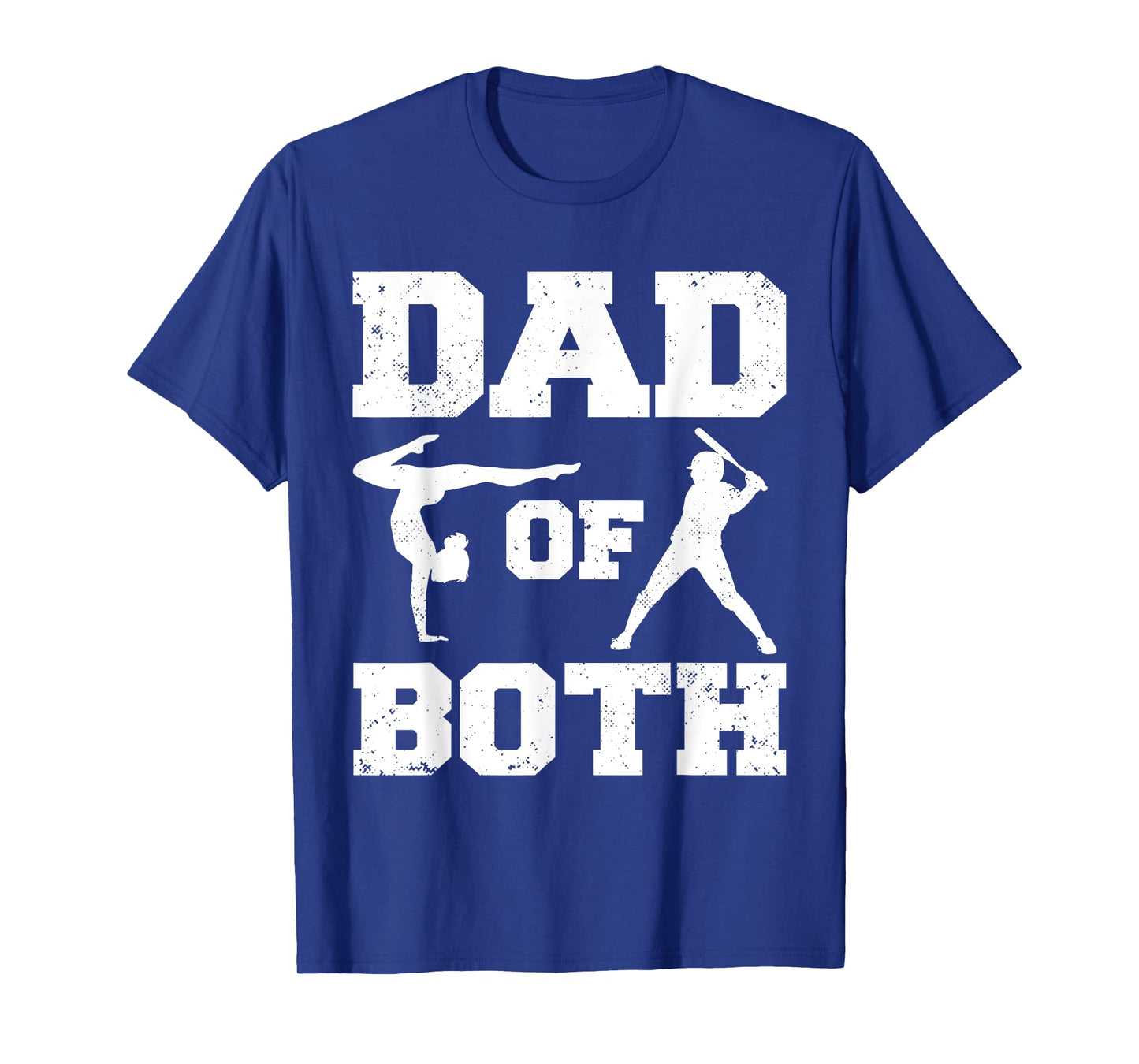 Dad Of Both Funny Gymnastics Baseball Dad T-Shirt