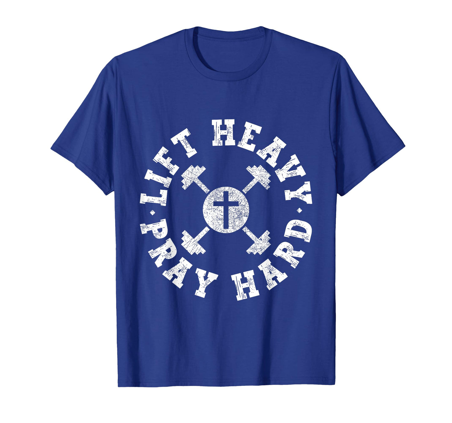 Lift Heavy Pray Hard Gym Jesus Christian For Christian T-Shirt
