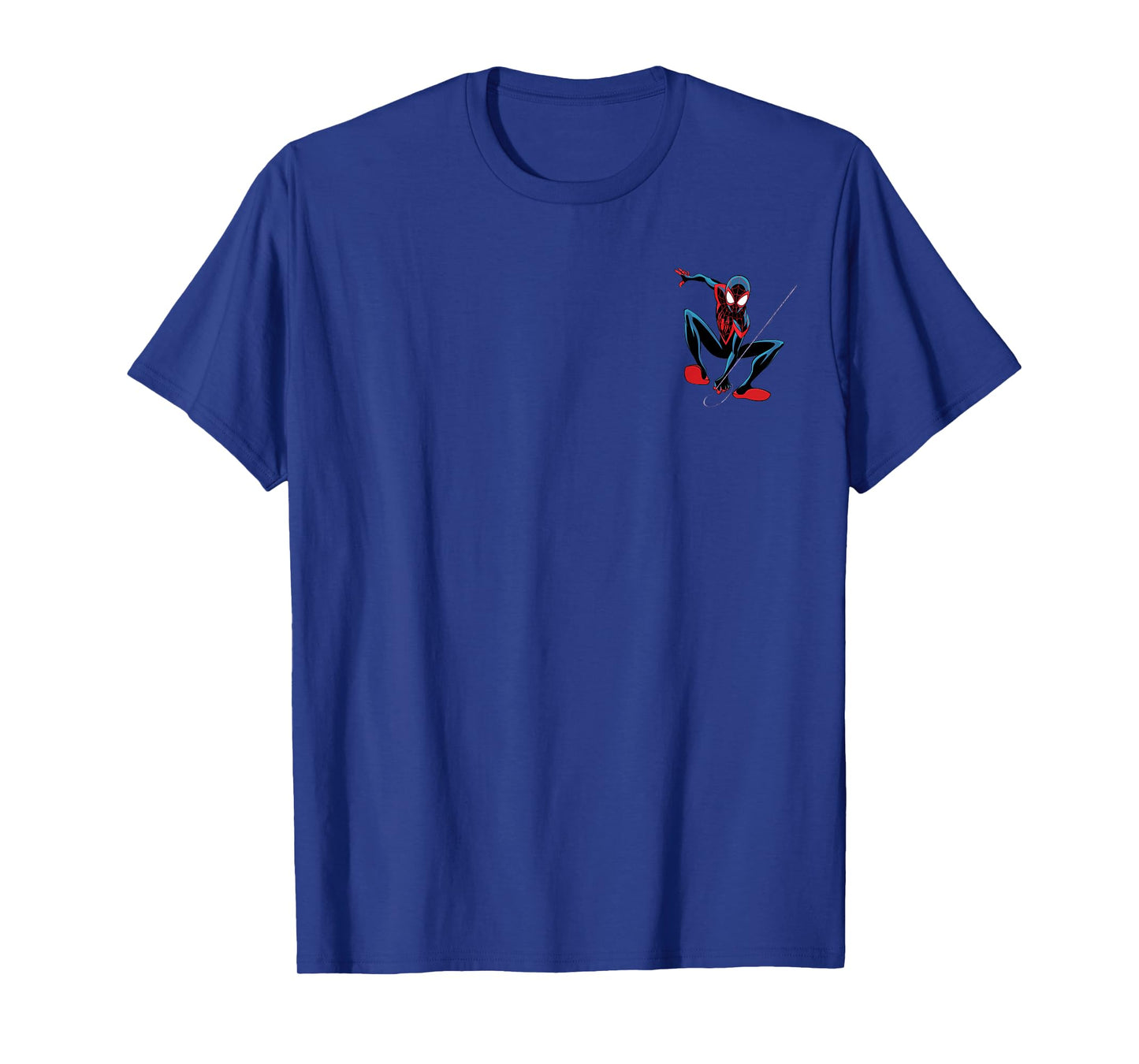 Marvel Super Heroes Miles Morales Spider-Man Pocket Art T-Shirt - T-Shirt | Royal