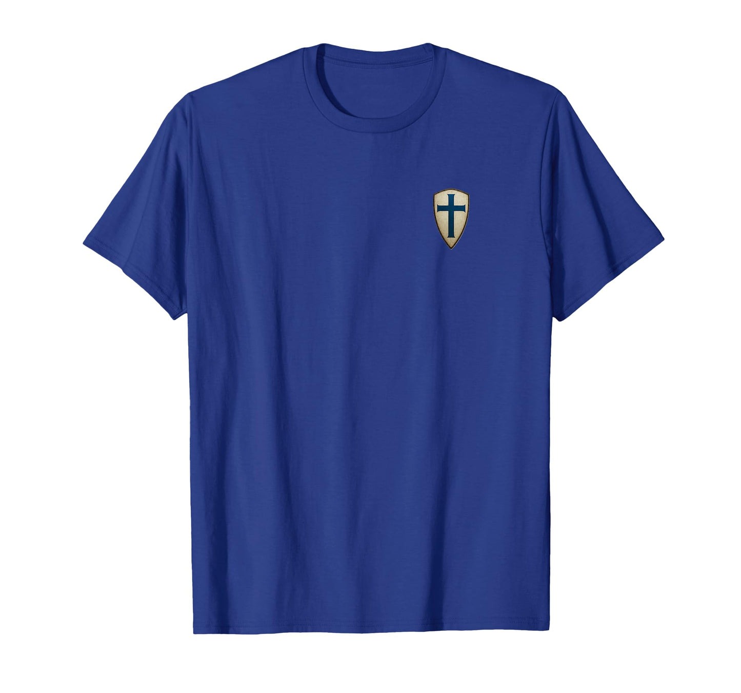 Medieval Knight's Faith Valor Shield & Cross T-Shirt