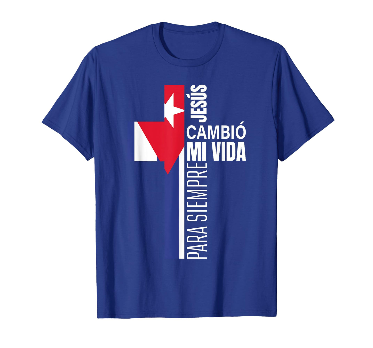 Christian Spanish Gifts Bible Verse Message Jesus Cuban Flag T-Shirt