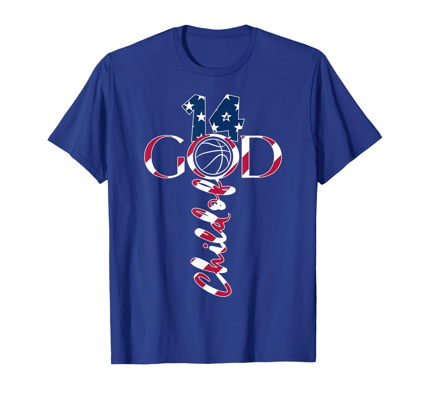 JESUS 14 YEARS CHILD OF GOD BASKETBALL 14TH BIRTHDAY T-Shirt