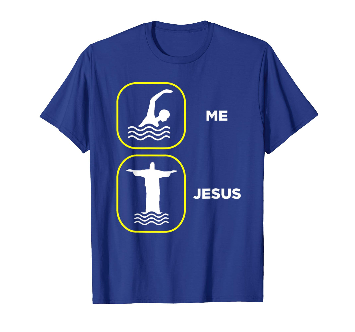 Funny Me Swimming Jesus Christian Faith - Religious Christ T-Shirt