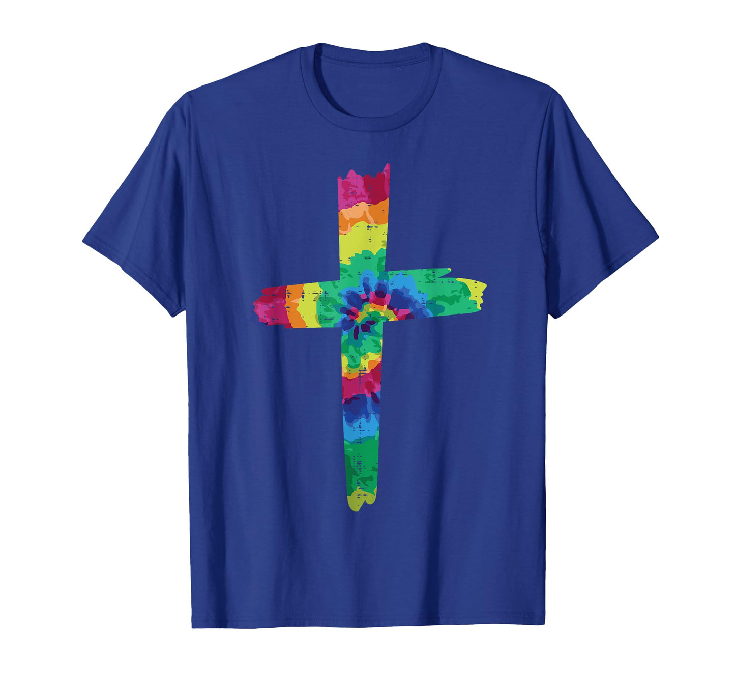 Tie Dye Cross God Jesus Faith Hippie Christian Men Women T-Shirt