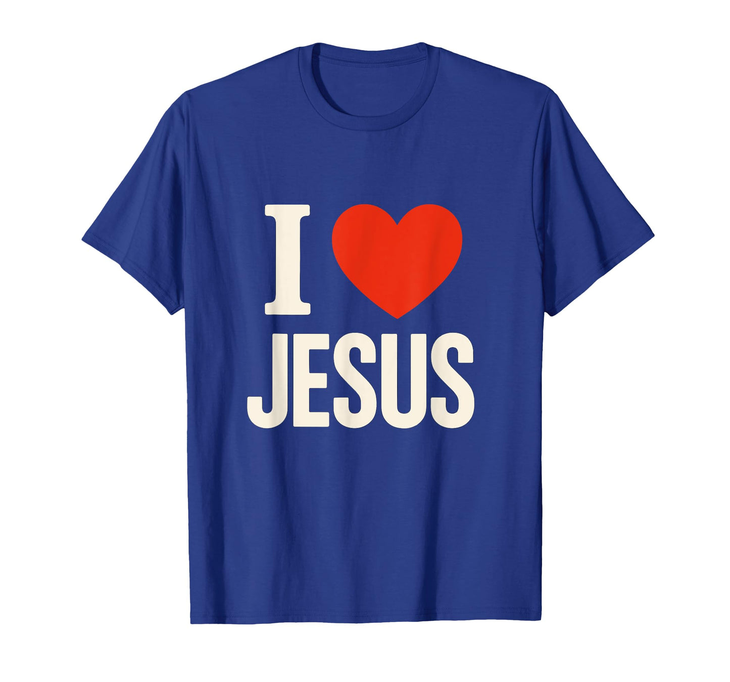 I Love Jesus Heart Faith Christian Religious Apparel T-Shirt