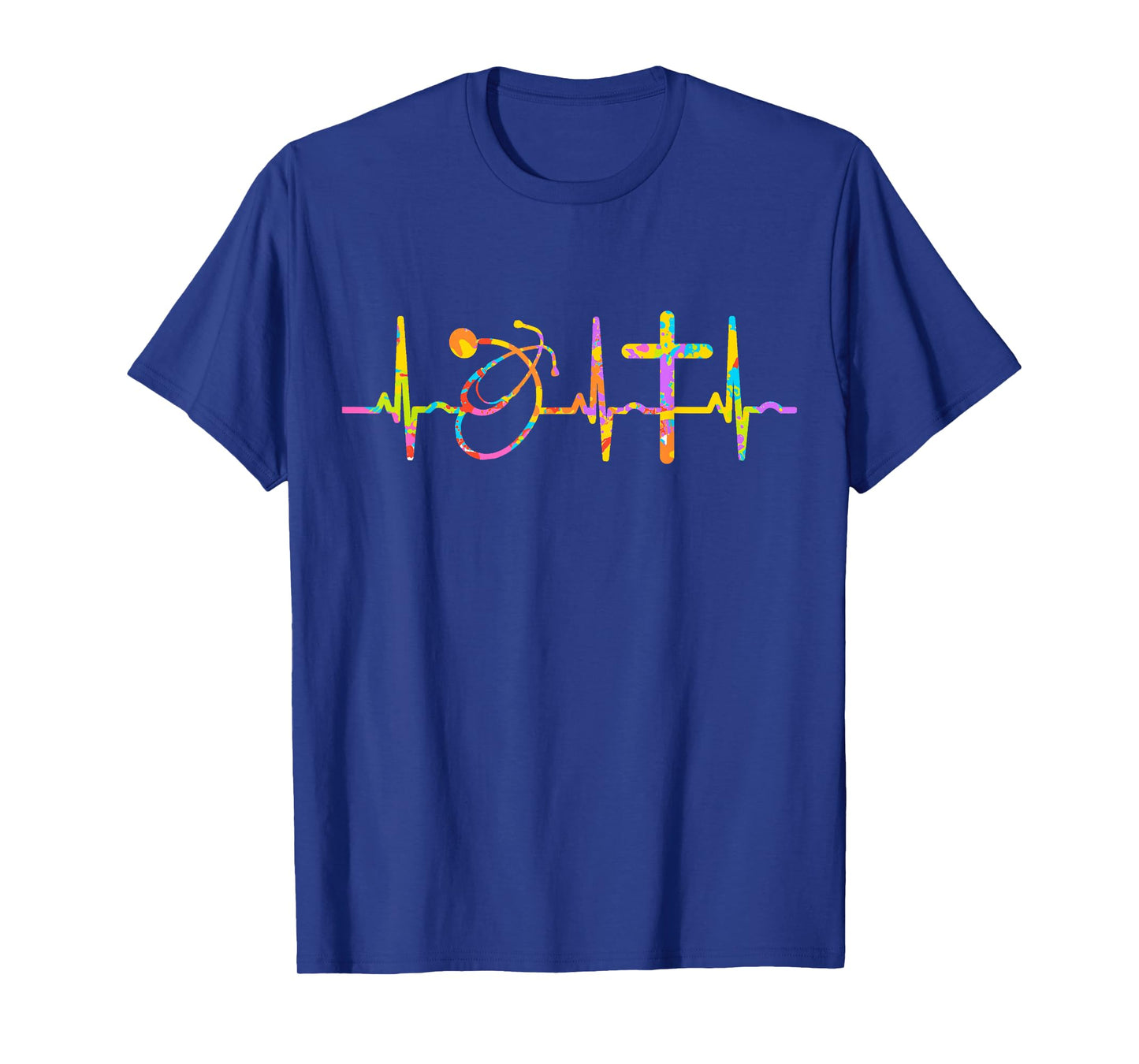 Nursing Jesus Heartbeat Stethoscope Christian RN LPN CNA T-Shirt