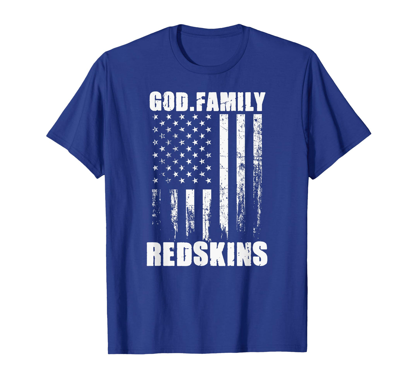 Bryan County Redskins God. Family. Vintage USA Flag T-Shirt