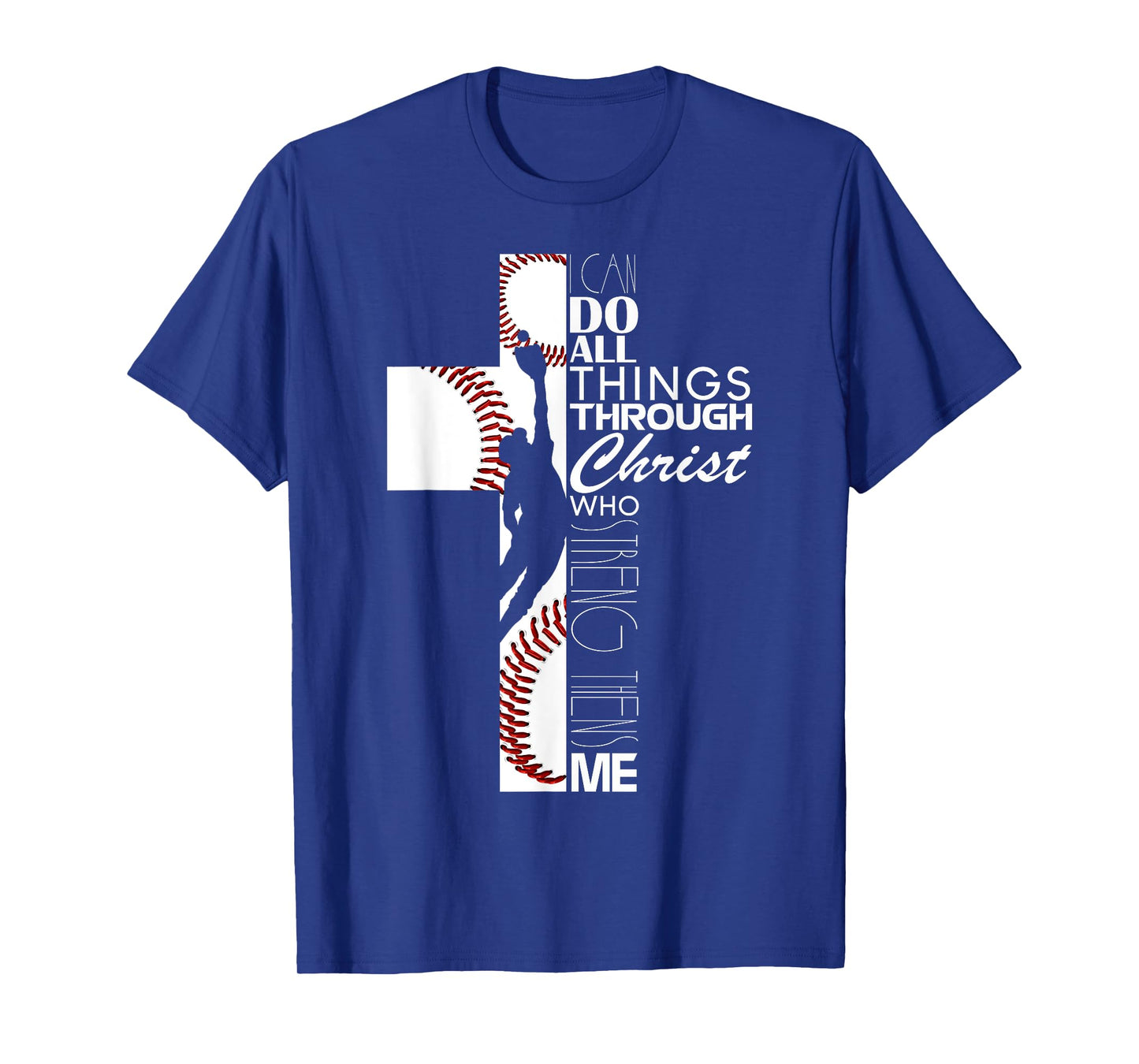 Funny I Can Do All Things Baseball Catcher Pitcher Boys Men T-Shirt
