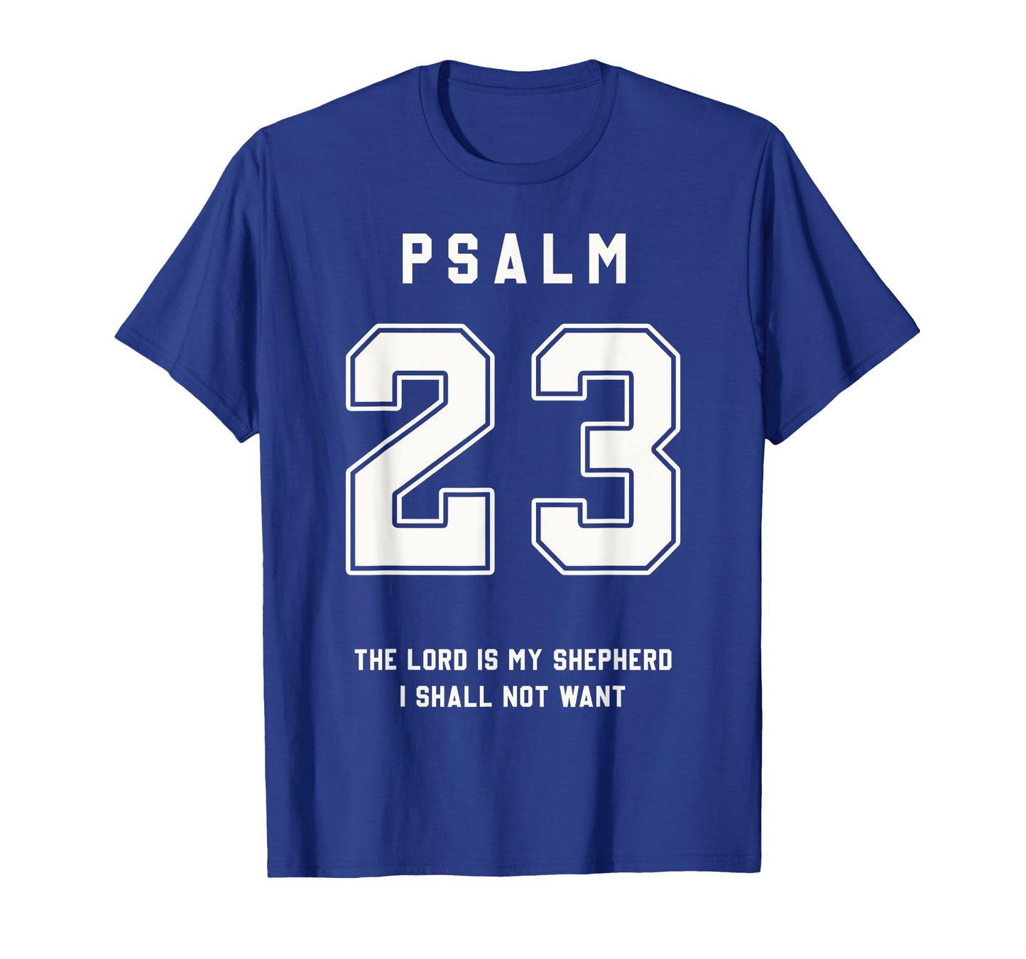 Psalm 23 Bible Verse Team Sports Jersey Christian T-Shirt
