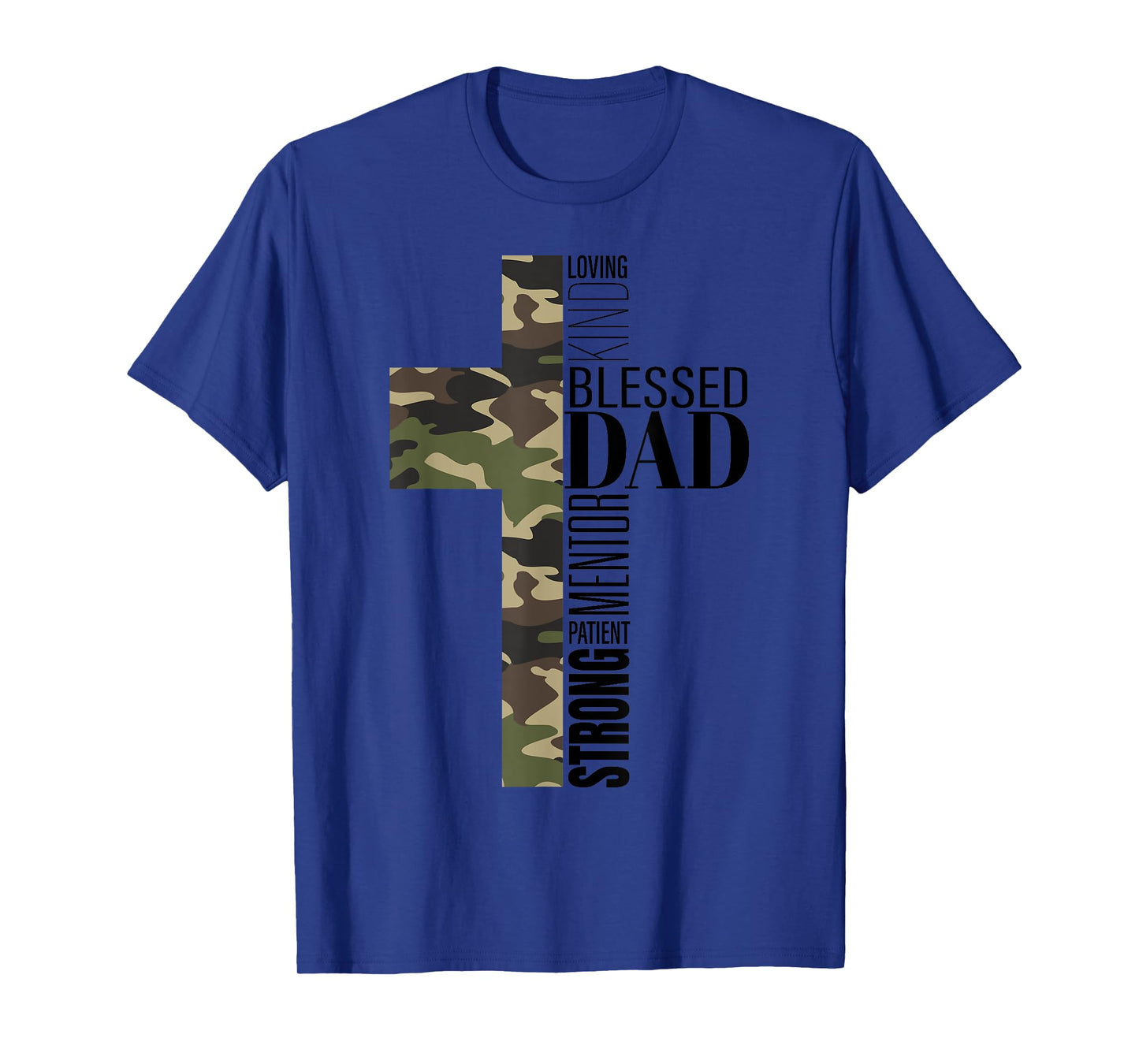 Christian Fathers Day Religious Men Camo Cross Blessed Dad T-Shirt
