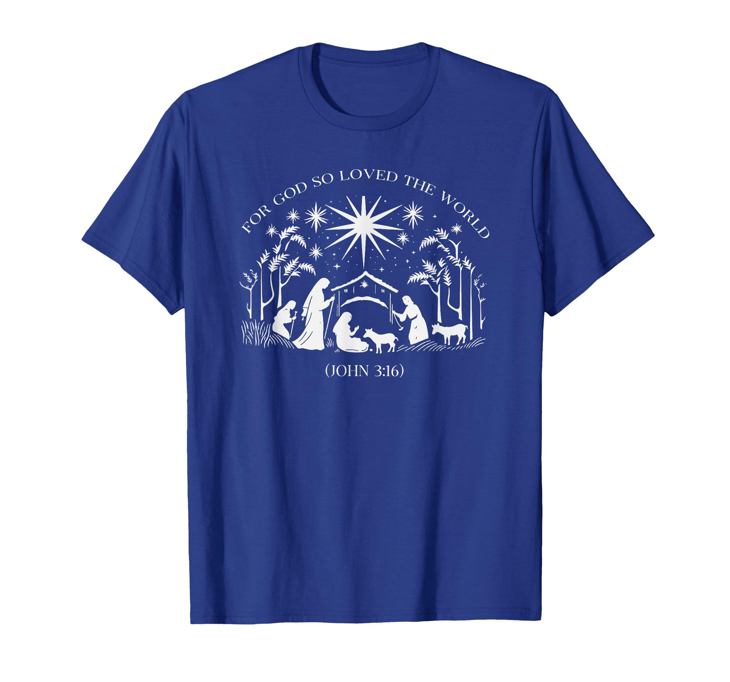 Christmas Nativity Scene For God So Loved the World Xmas T-Shirt