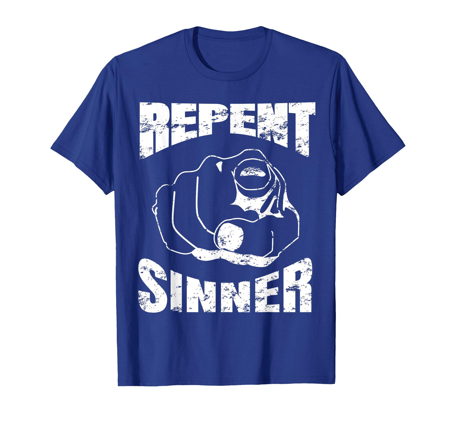 Distressed Repent Sinner T-Shirt Funny Christian Bible Gift T-Shirt