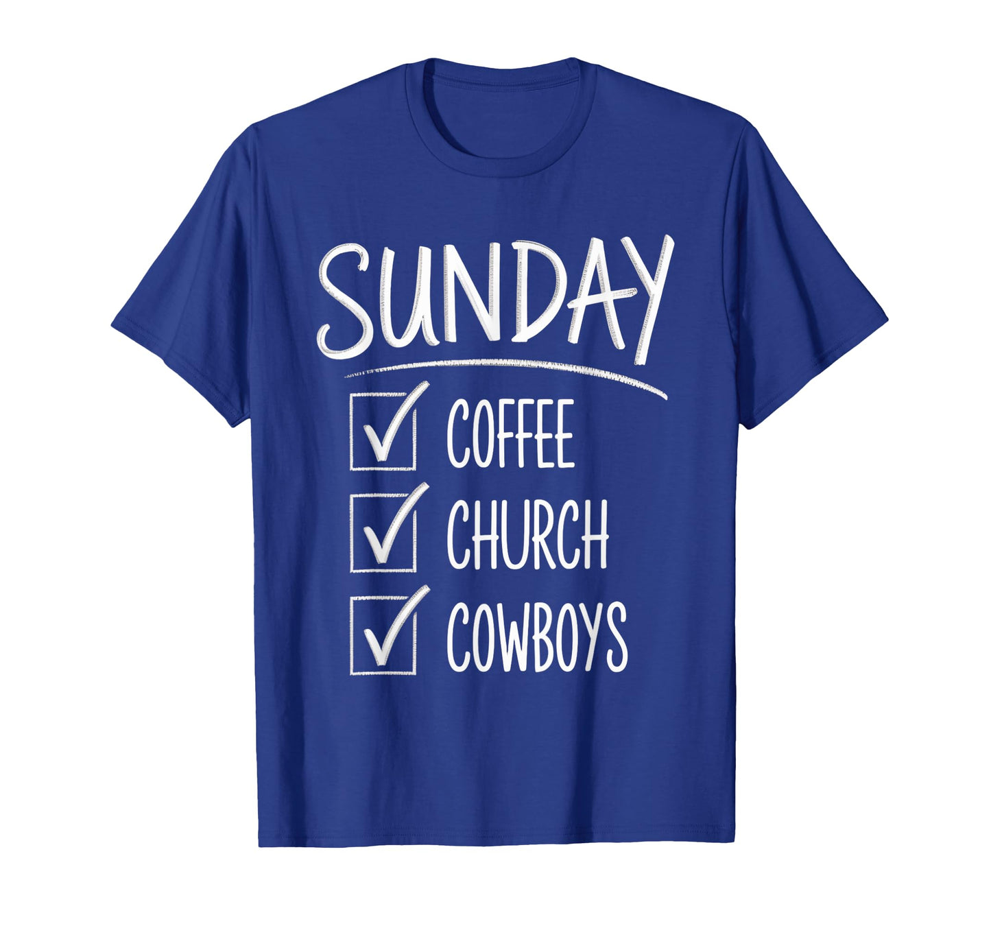 Sunday Coffee Cowboys Jesus Religious Christ Western T-Shirt