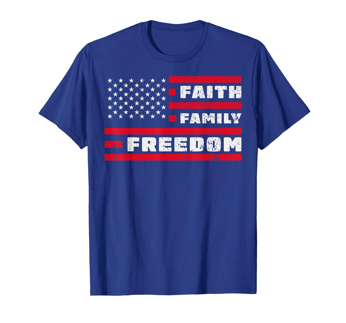 Faith Family Freedom American Flag Christian T-Shirt