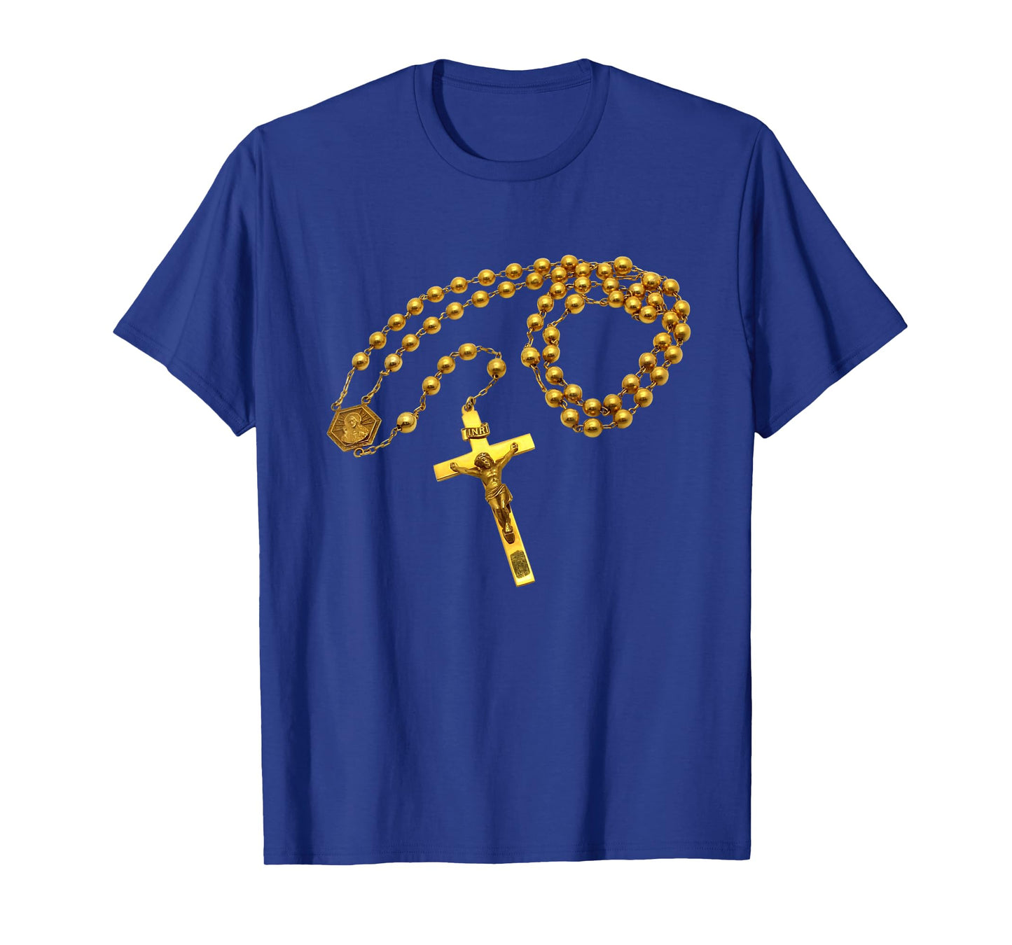 Holy Rosary Beads Catholic Religion Faith Mama Mary Devotion T-Shirt