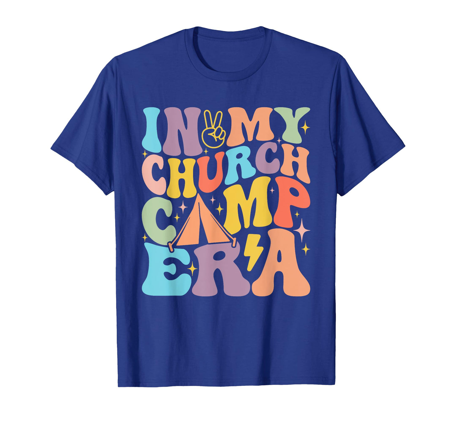In My Groovy Church Camp Era Summer Vacation Camping Squad T-Shirt