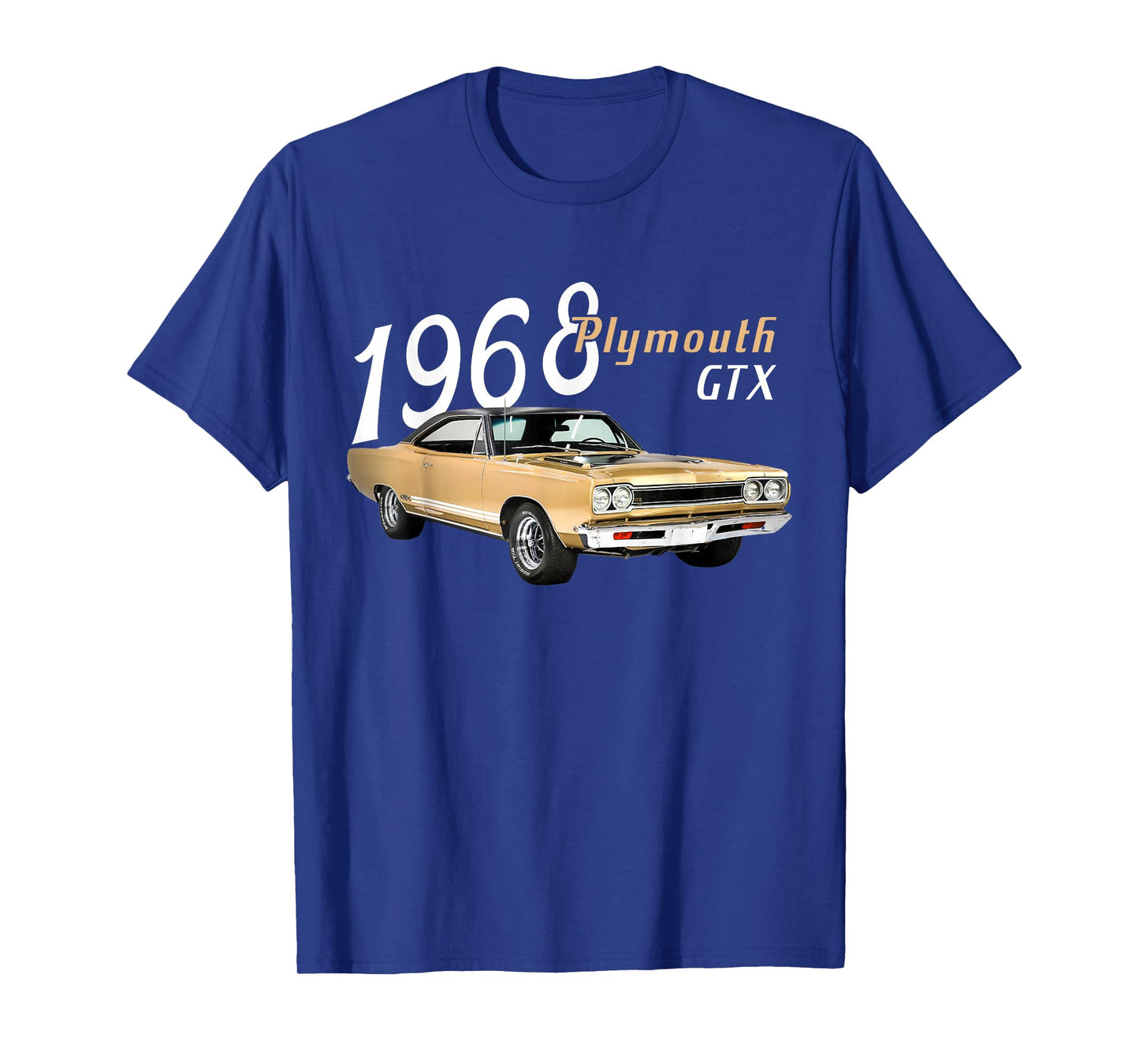 1968 68 Plymouth GTX Classic Vintage Old Car USA Flag T-Shirt