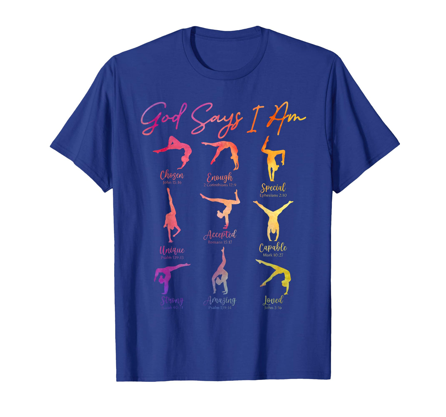 God Says I Am Cartwheel Gymnastic Christian Girls Religious T-Shirt