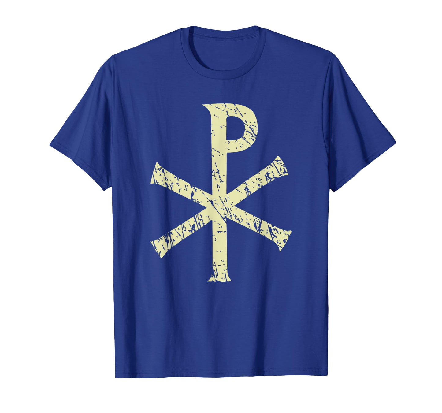 Vintage Chi Rho Distressed Christian Symbol Cross Faith T-Shirt